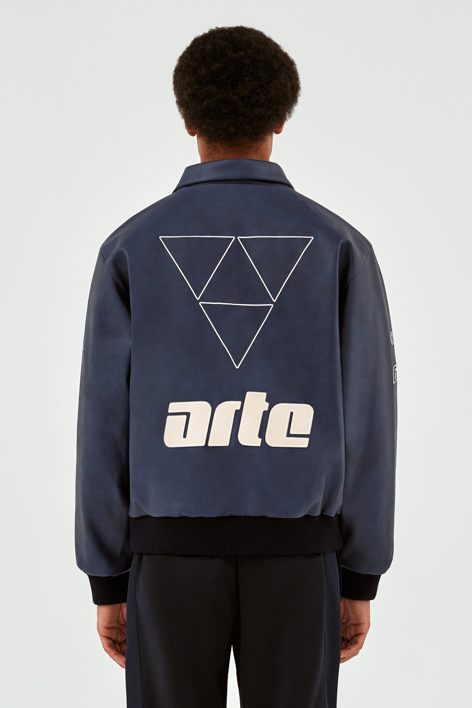 667 Veste en cuir - Marine