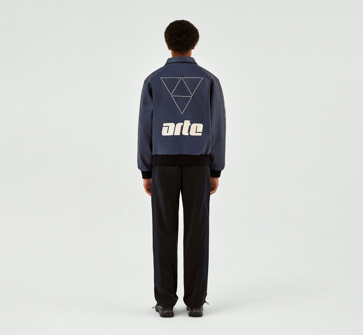 667 Veste en cuir - Marine