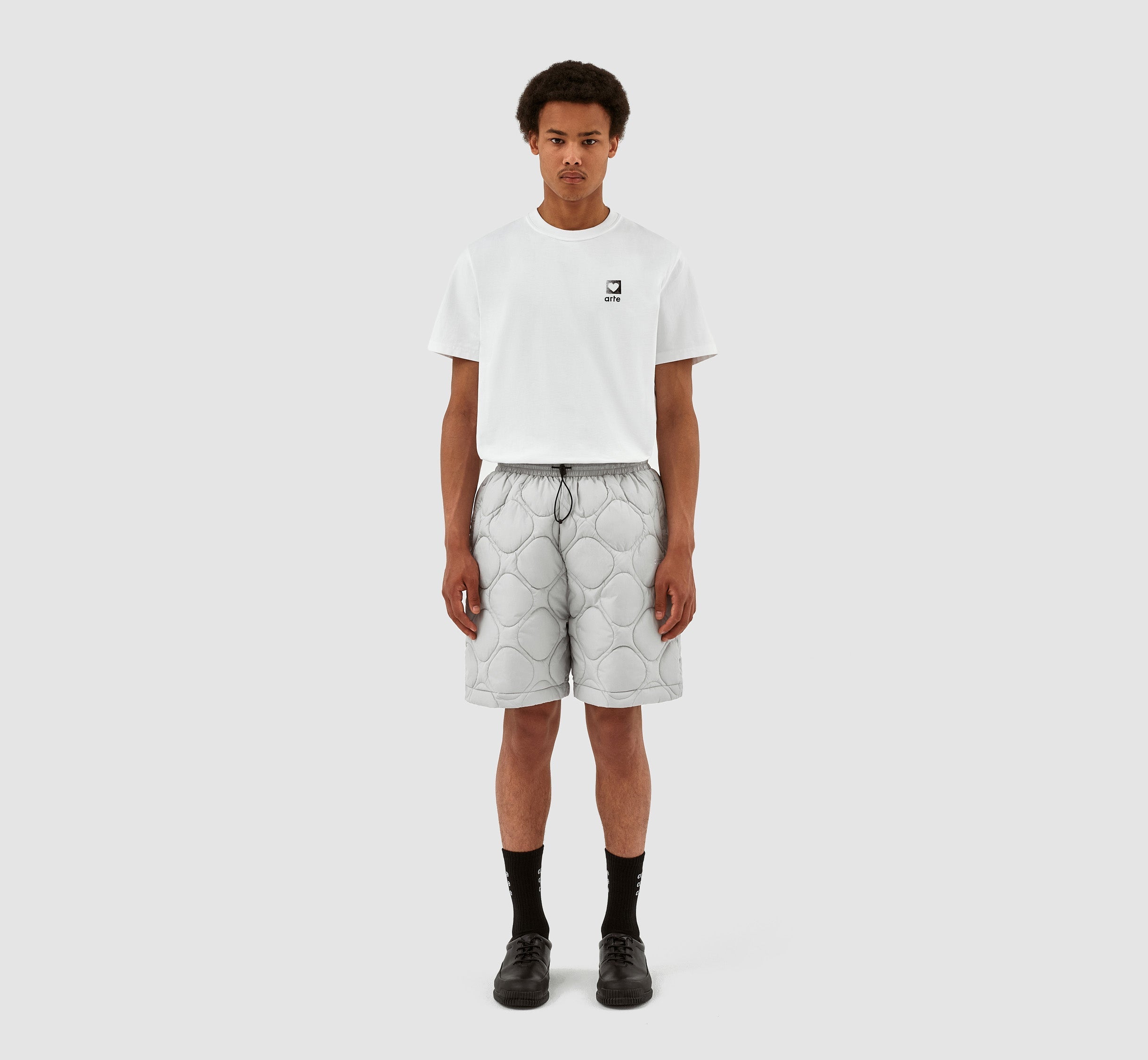 Short matelassé Steiner - Gris clair
