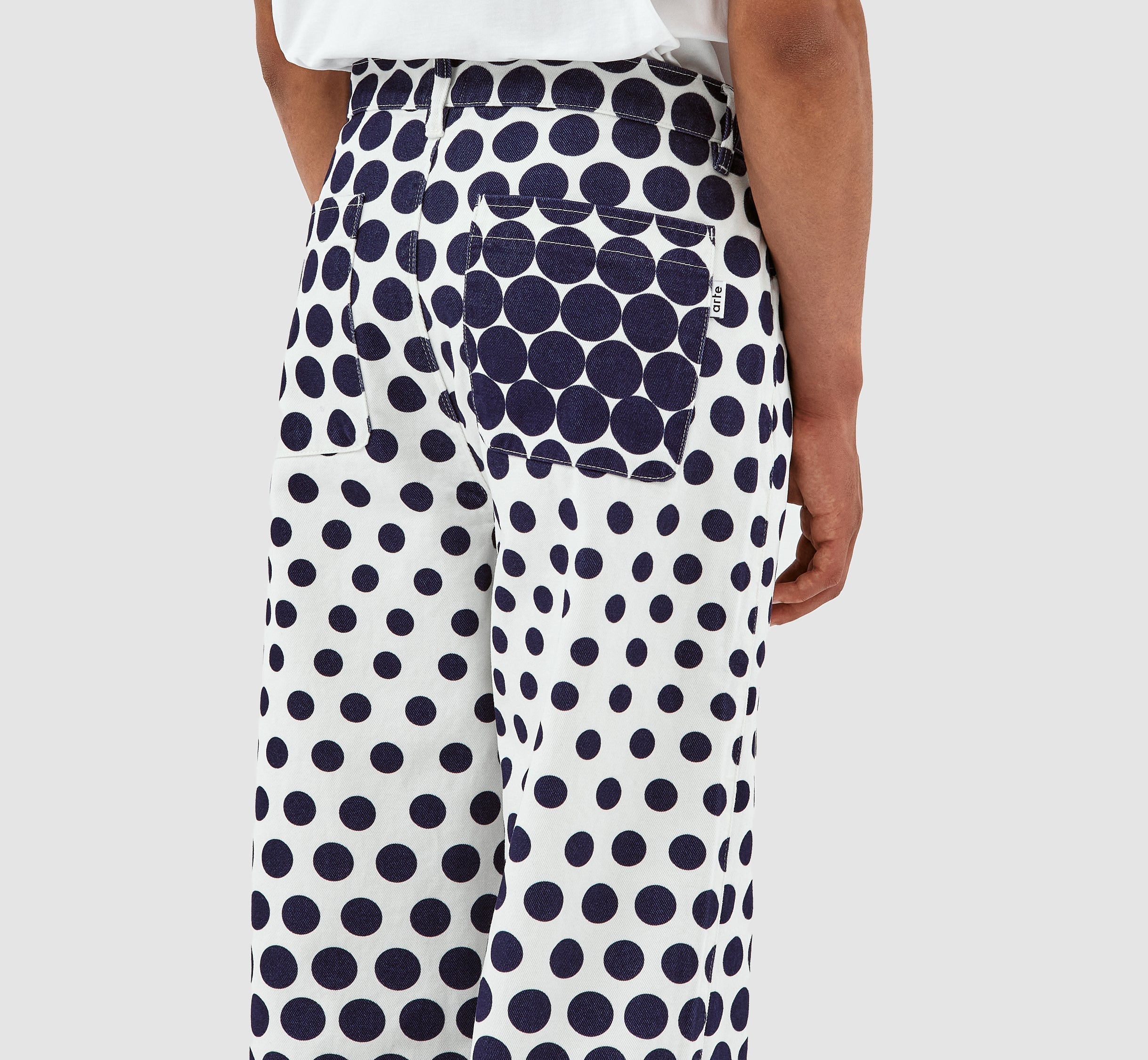 Pantalon à pois Paul - Marine/Blanc