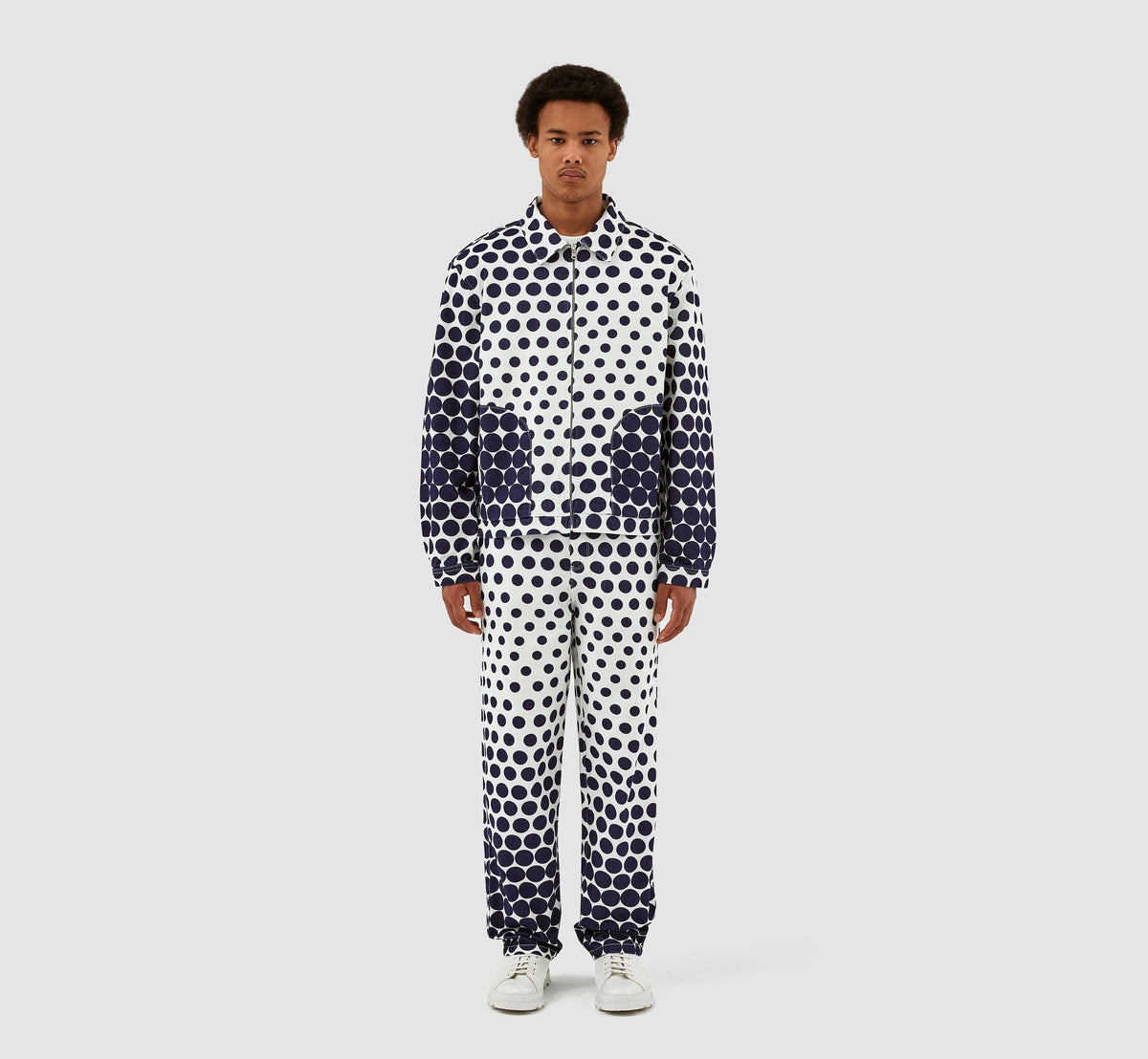 Veste à pois Jackson - Marine/Blanc
