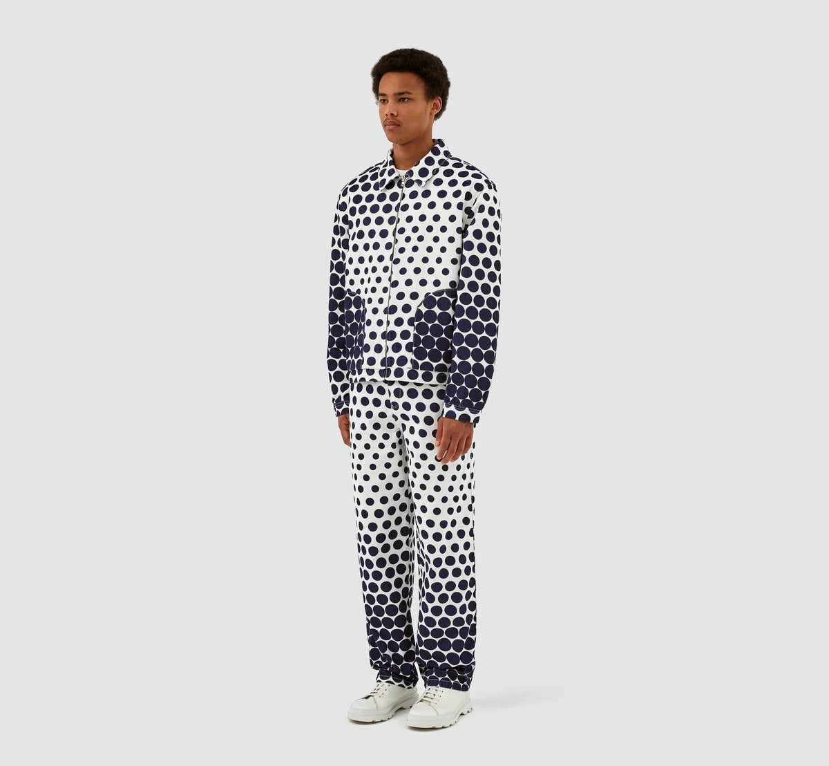 Veste à pois Jackson - Marine/Blanc