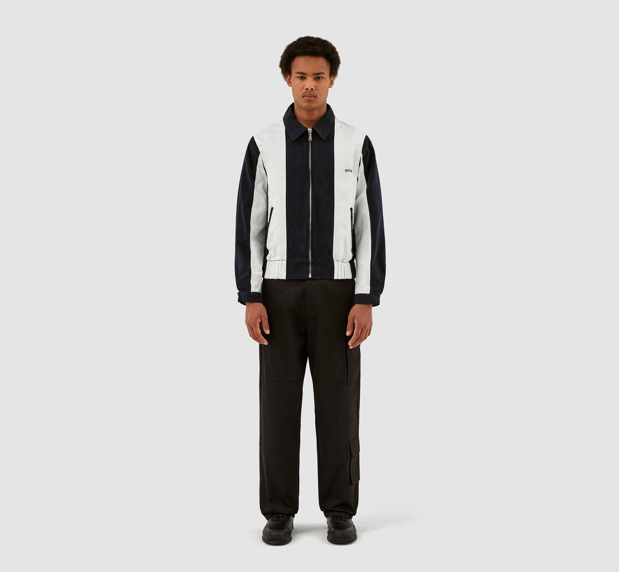 Jeffrey Stripe - Marine/Blanc