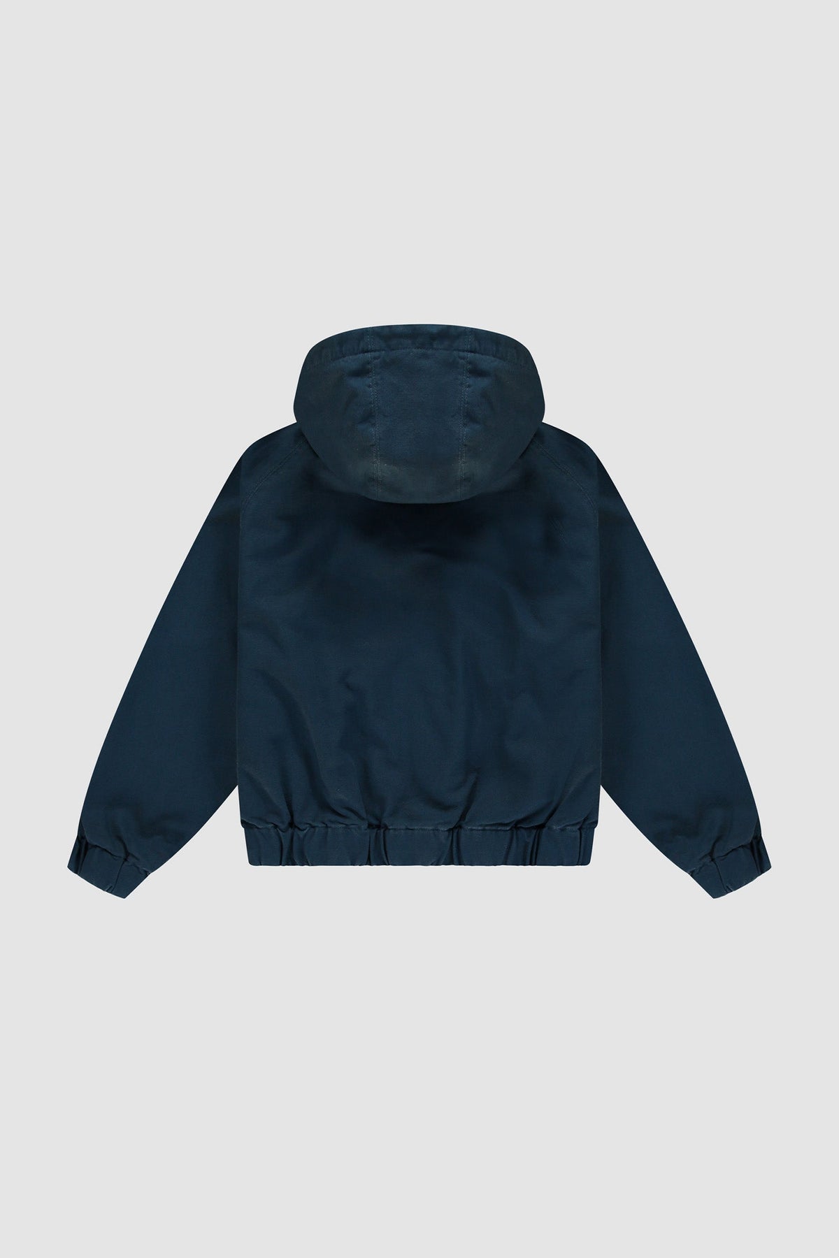Veste à capuche en toile imprimée au pochoir - Bleu marine