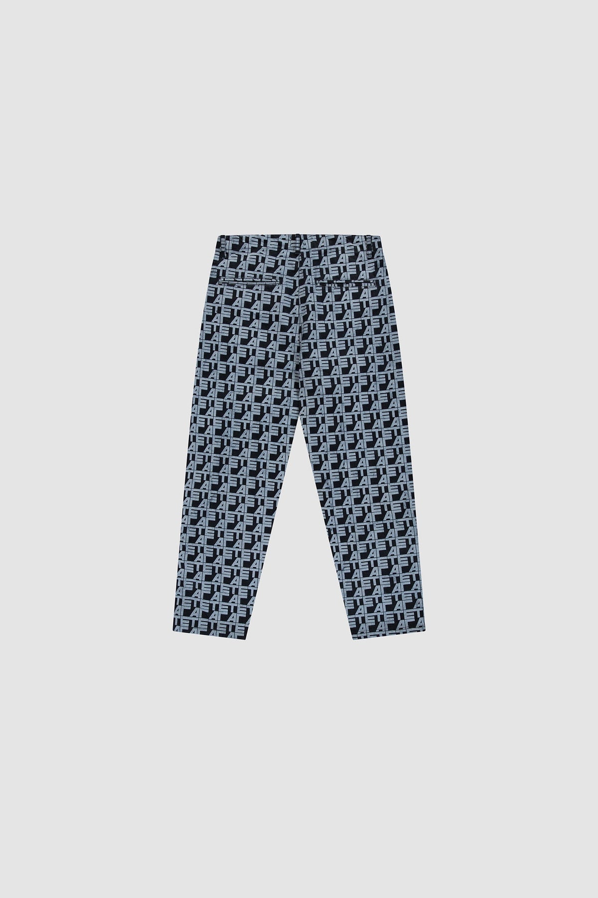 Pantalon à carreaux sur toute la surface - Denim