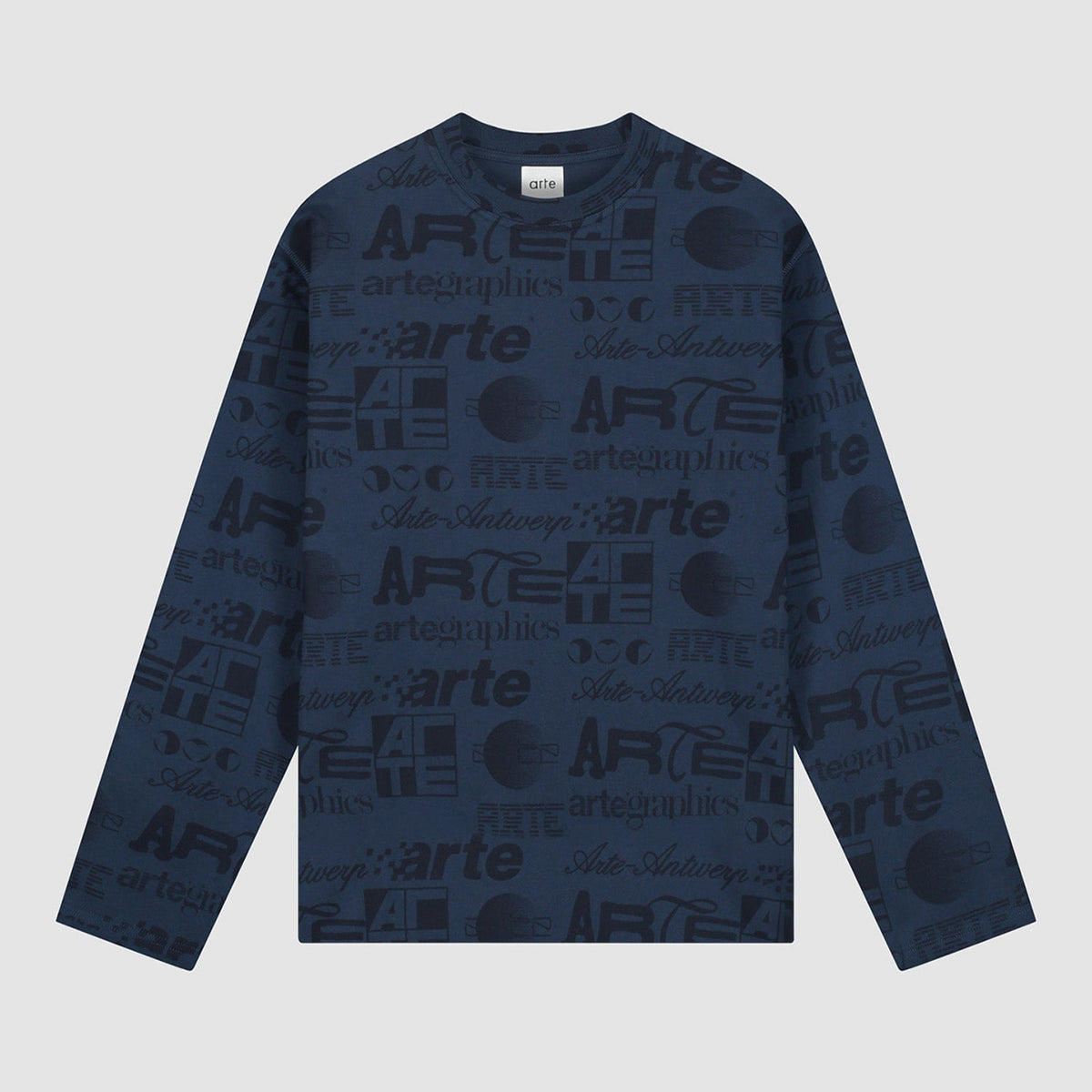 T-shirt à manches longues Polygraphic - Bleu marine/Noir