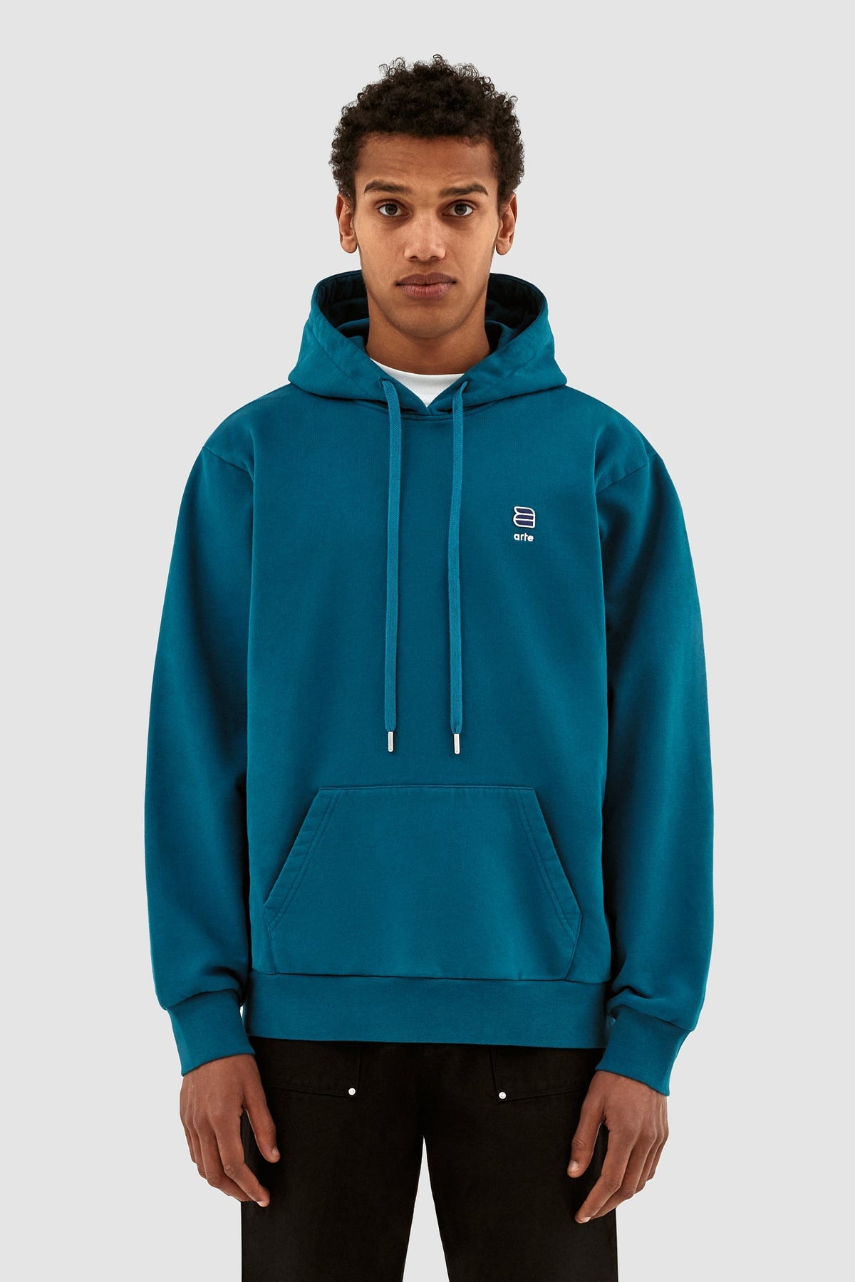 Sweat à capuche Harmon A Logo - Bleu lagon