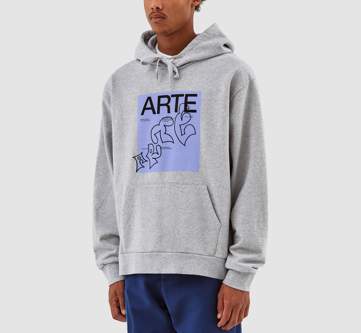 Sweat à capuche Harris Blue Front - Gris