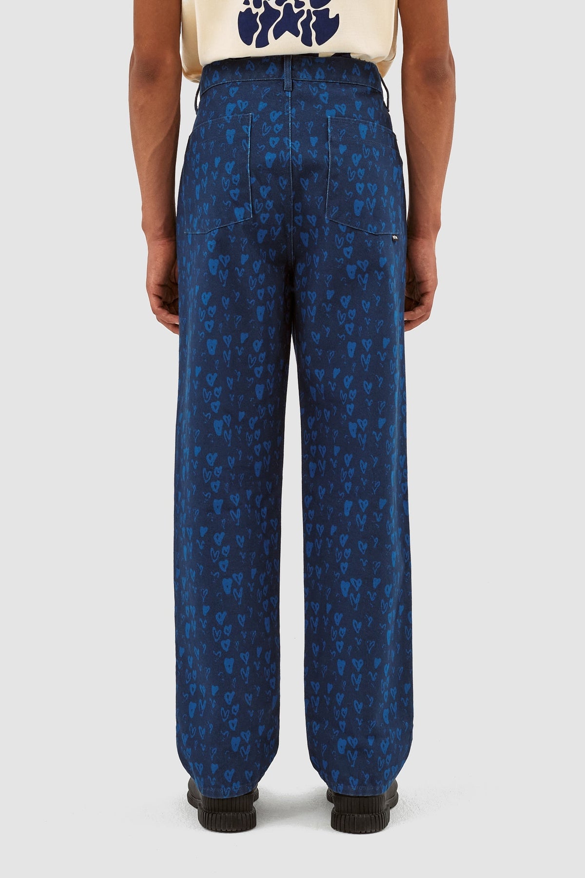 Pantalon Jean Allover Heart - Navy/Blue