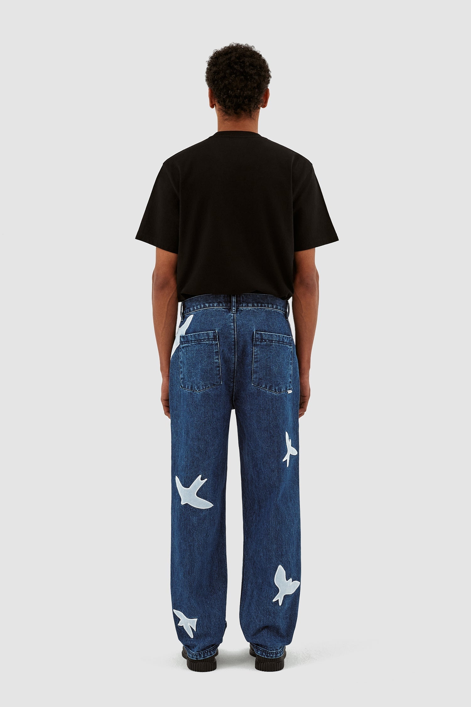 Pantalon Parker Birds - Bleu lavé