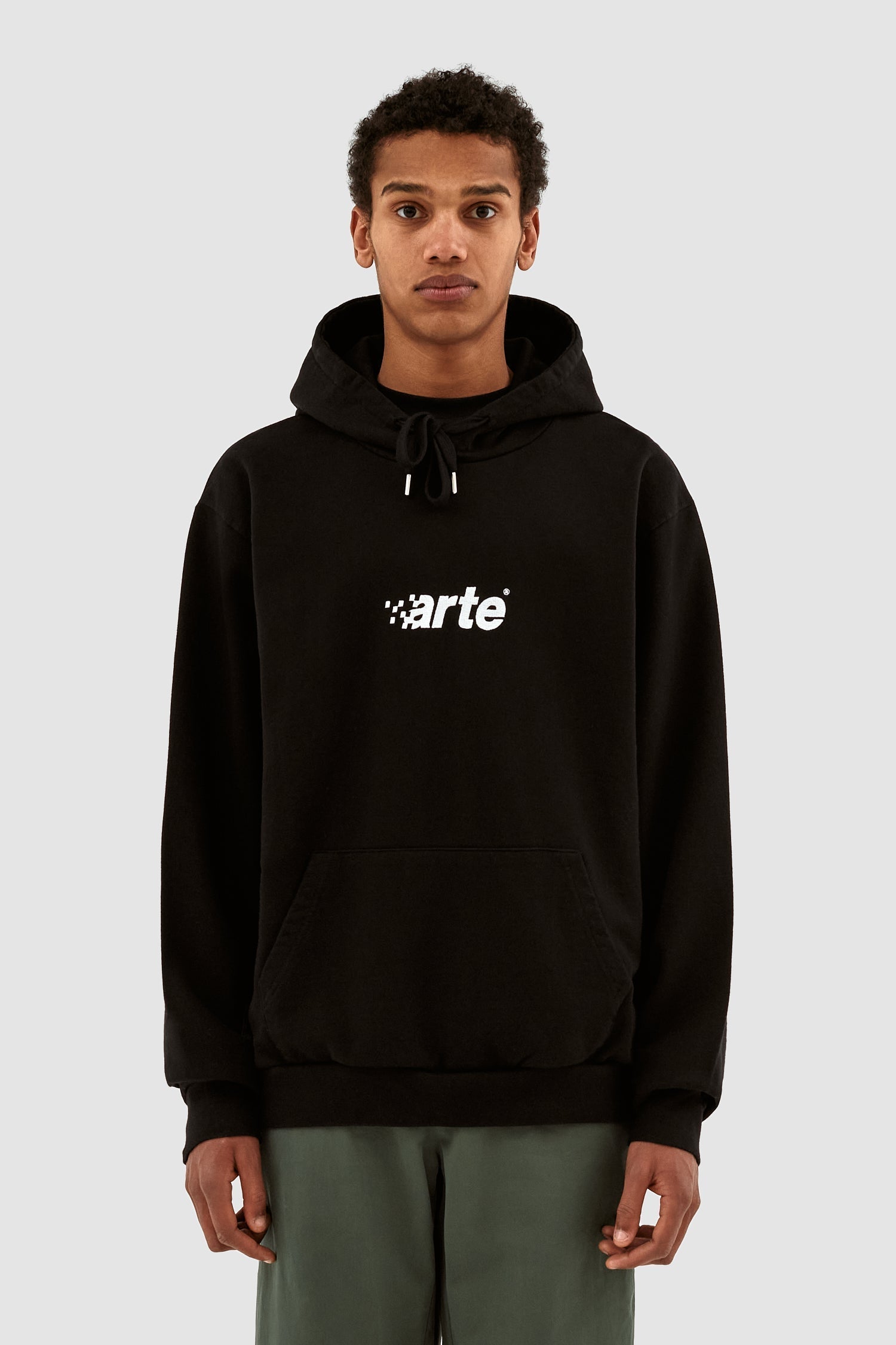 Sweat à capuche Harmon Pixel Logo - Noir
