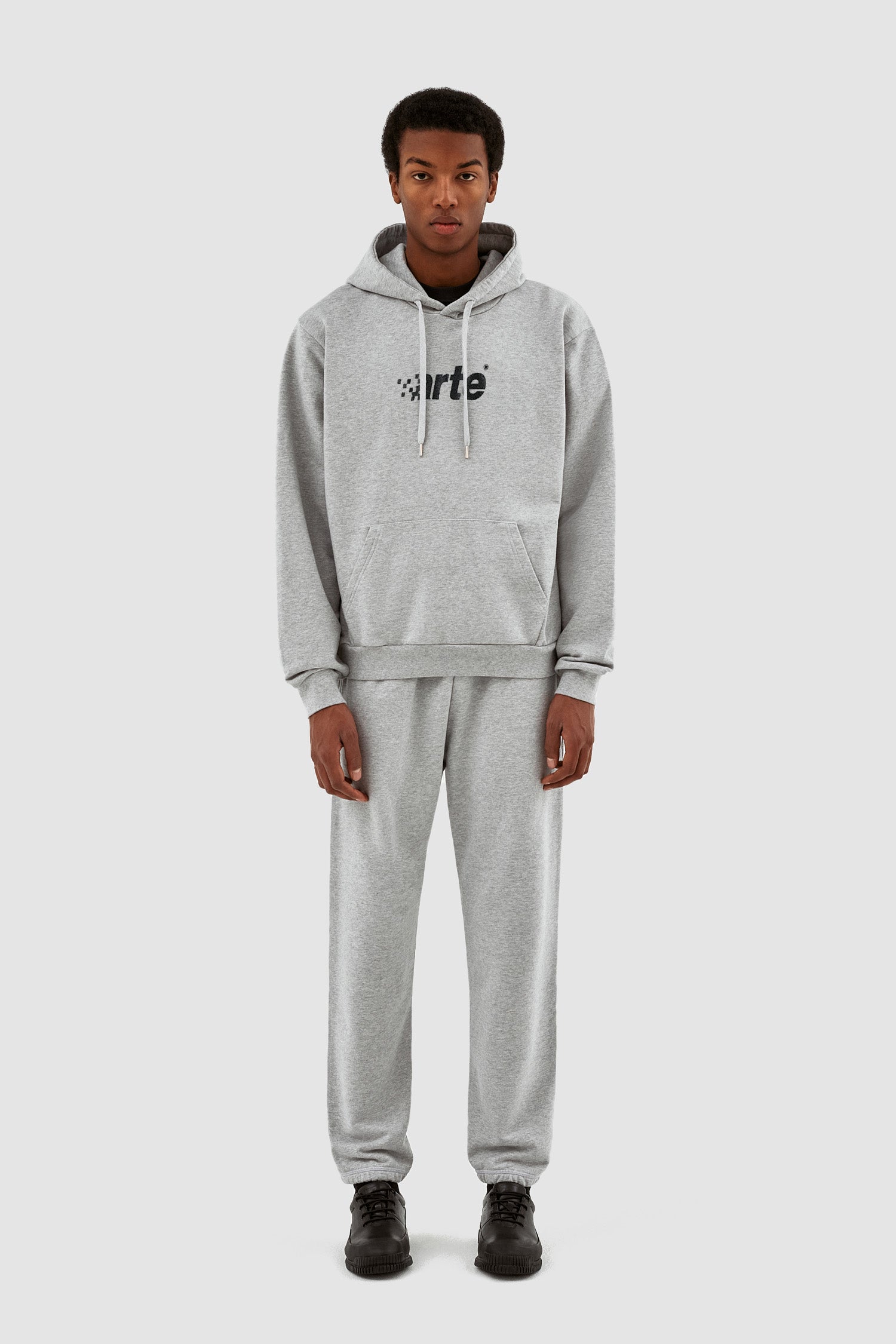 Sweat à capuche Harmon Pixel Logo - Gris