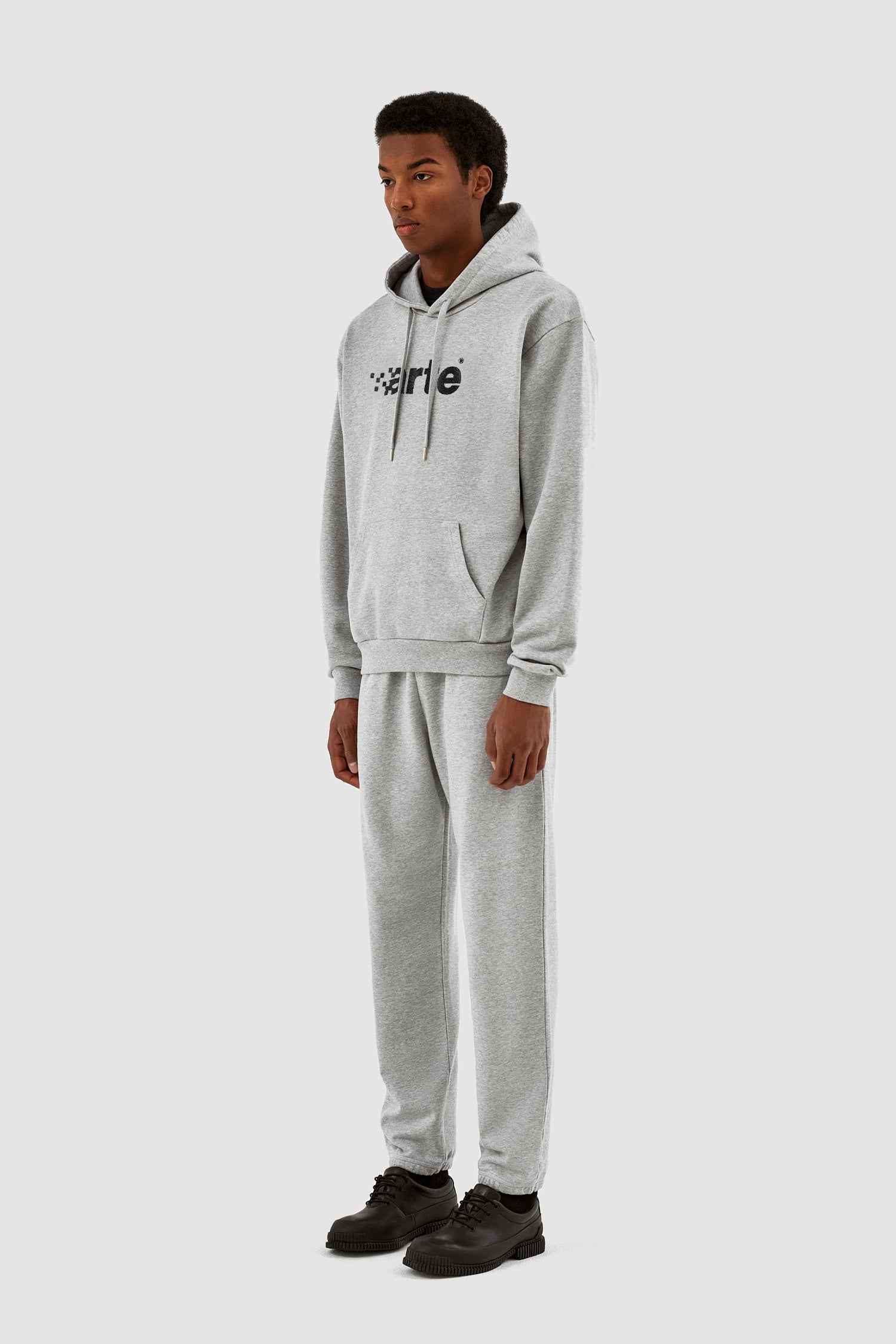 Sweat à capuche Harmon Pixel Logo - Gris