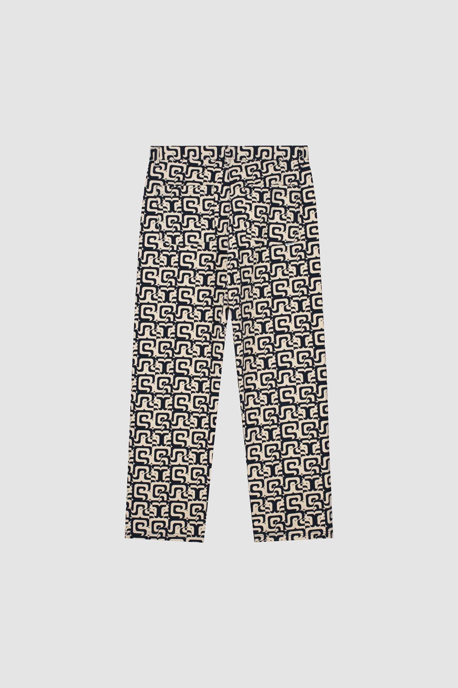Pantalon Jonas Allover - Marine/Crème