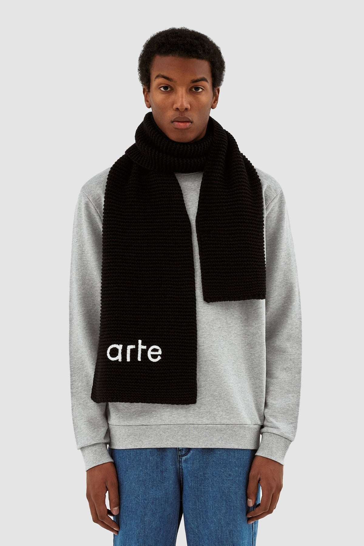 Écharpe en tricot Aaron - Noir