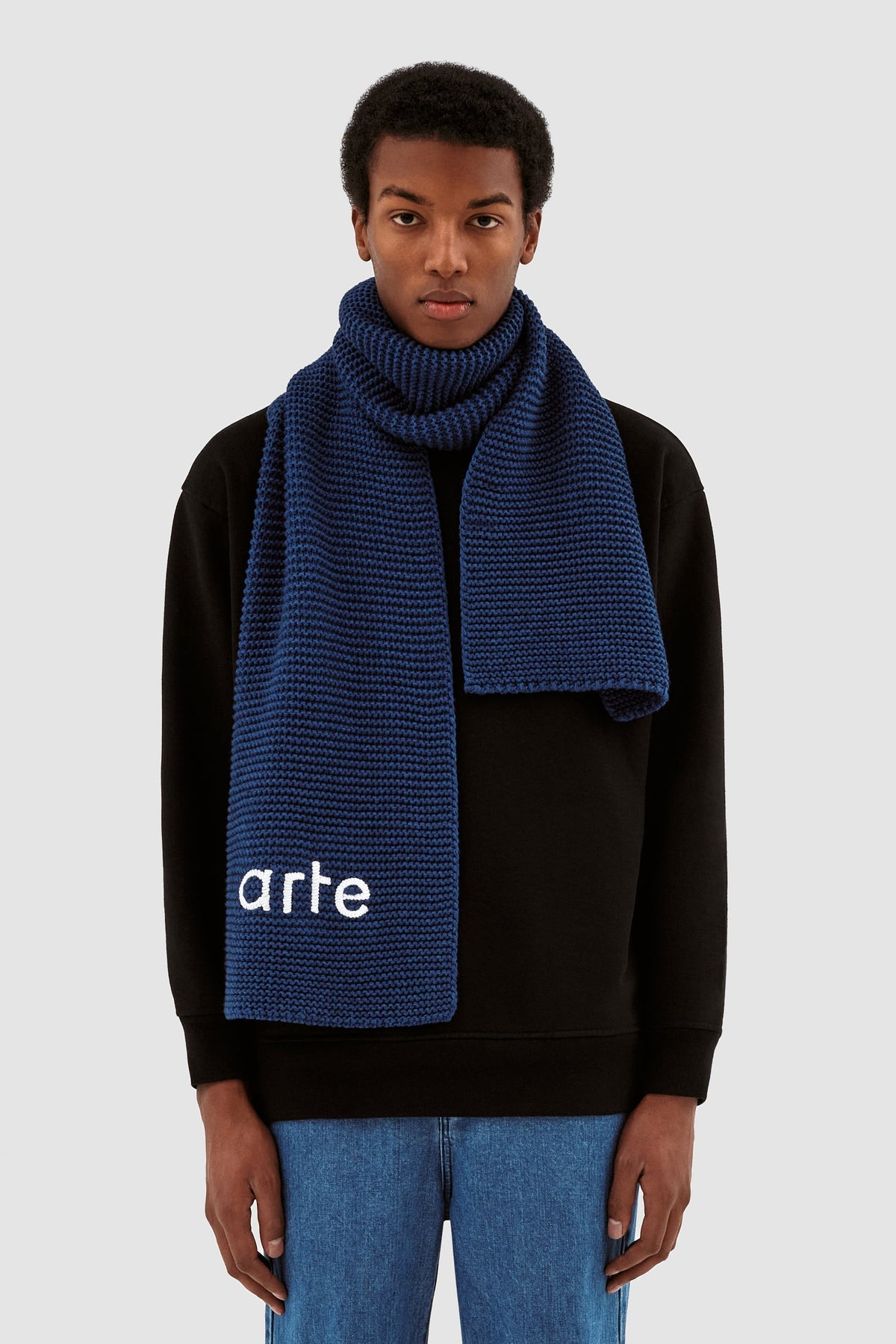 Écharpe en tricot Aaron - Marine