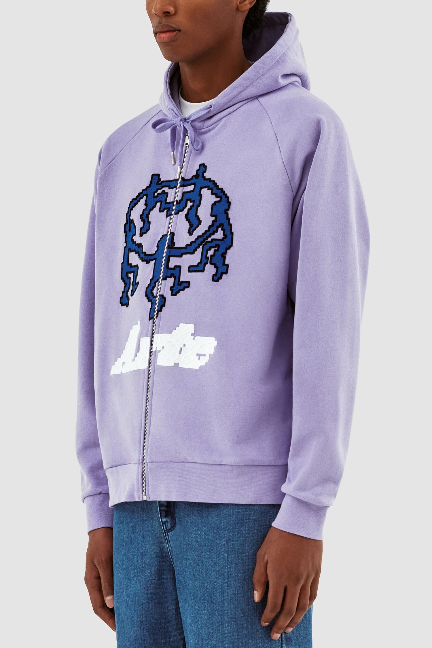 Joe Pixel Dancer Zip Hoodie - Lilas