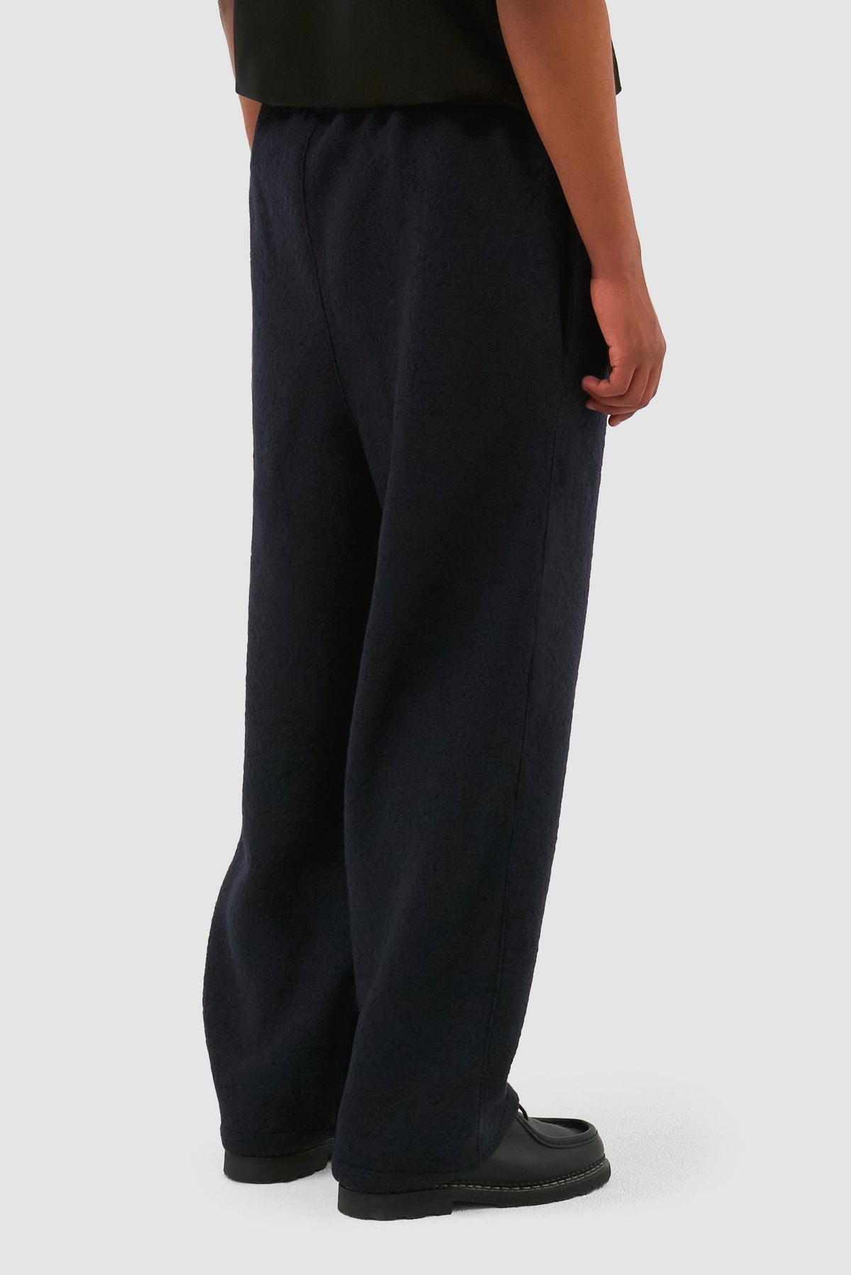 Pantalon en laine bouillie - Marine