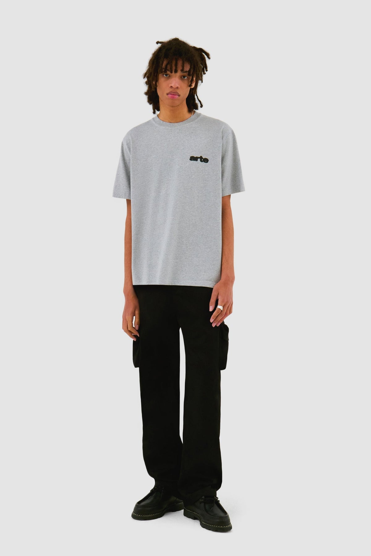 Pantalon en coton à poches 3D - Noir
