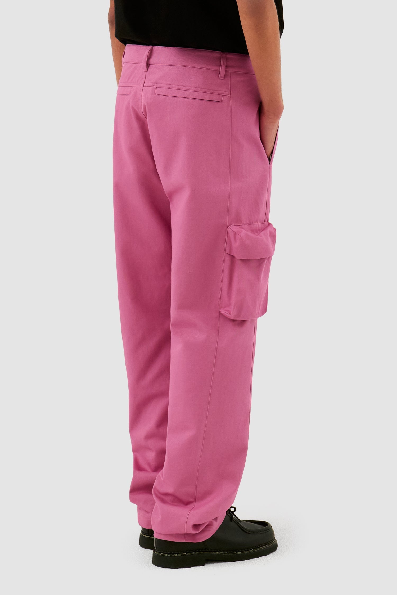 Pantalon en coton à poches 3D - Rose