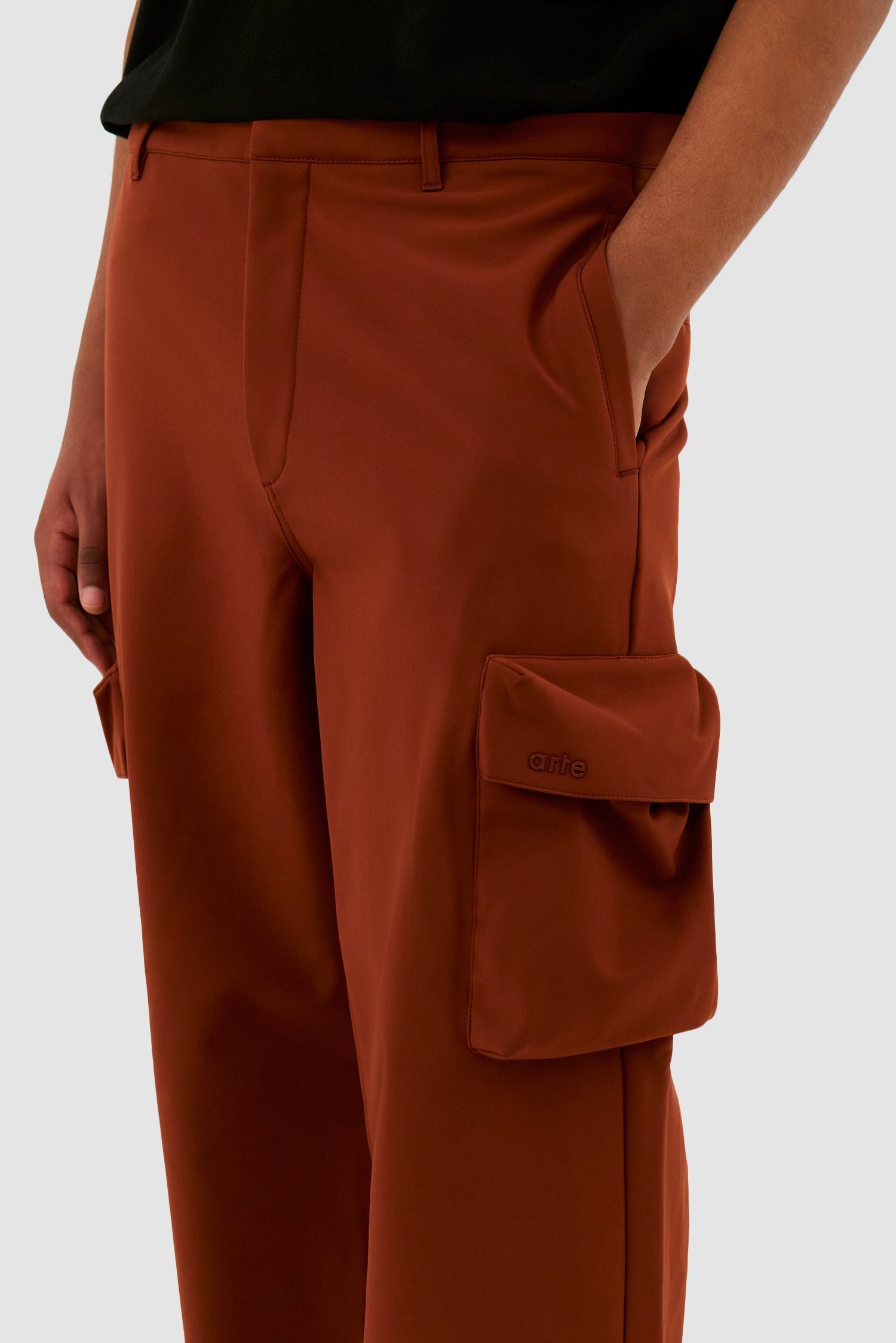 Pantalon à poches 3D - Orange