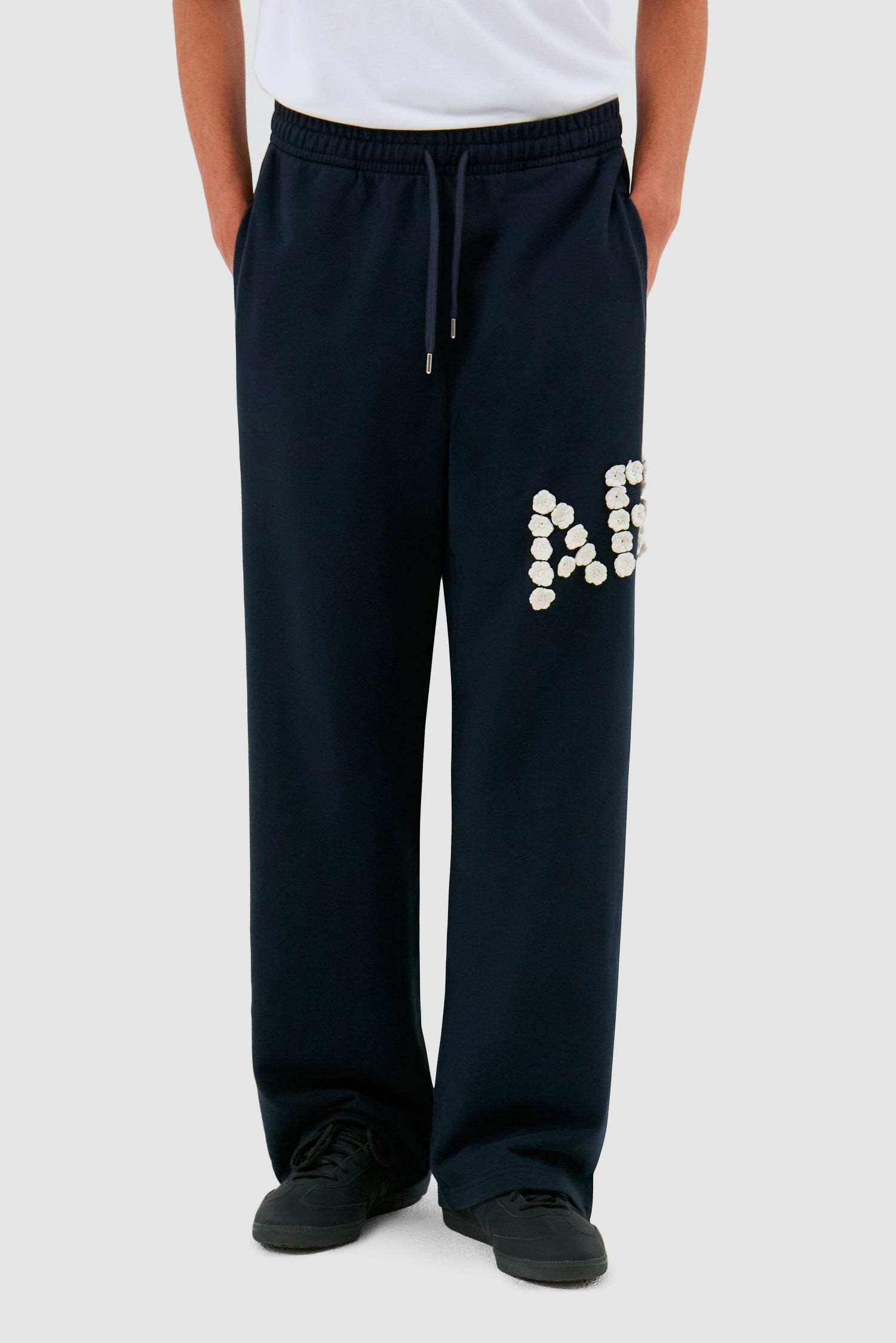 Pantalon Crochet Flowers - Navy