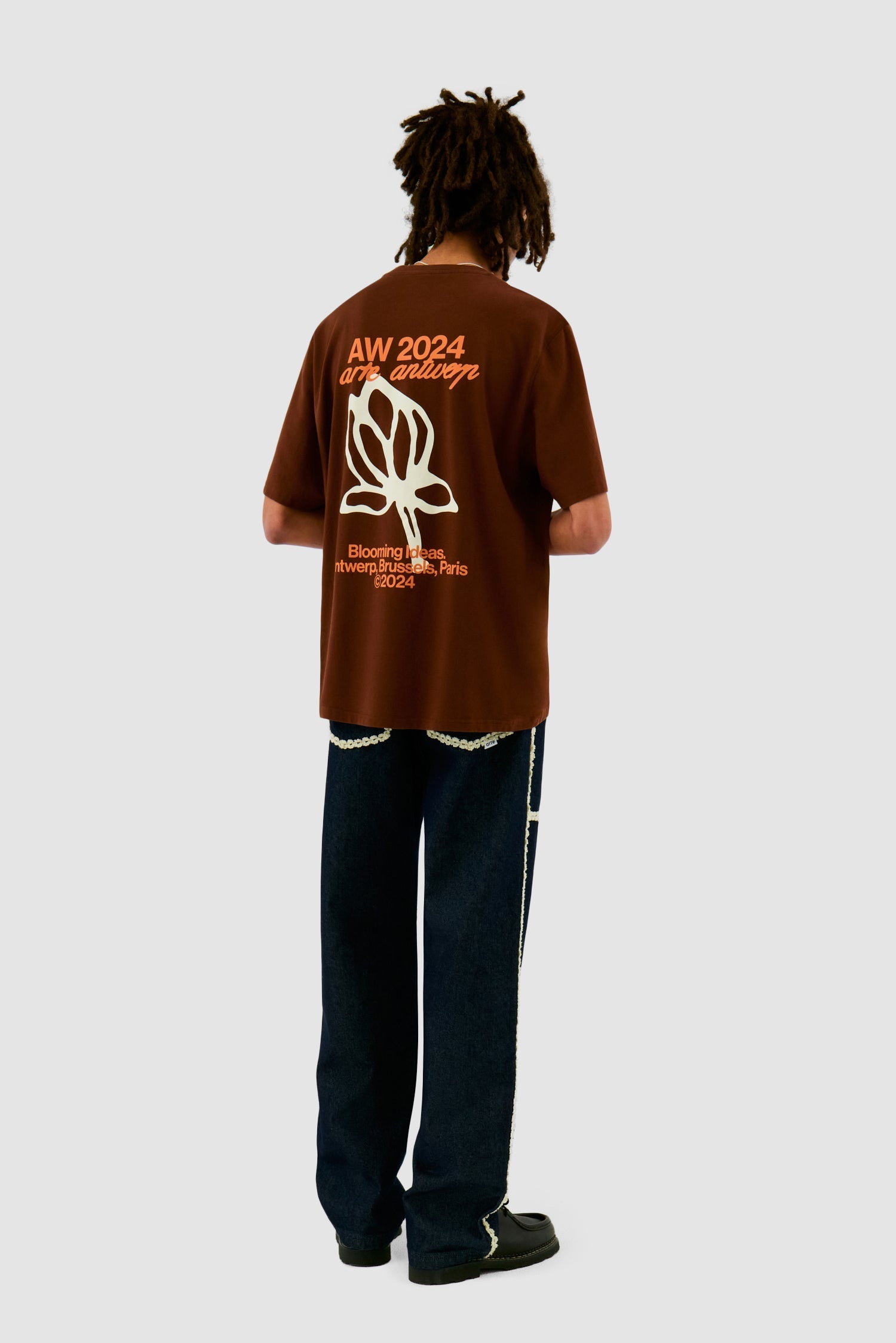 T-shirt Tulipe - Marron