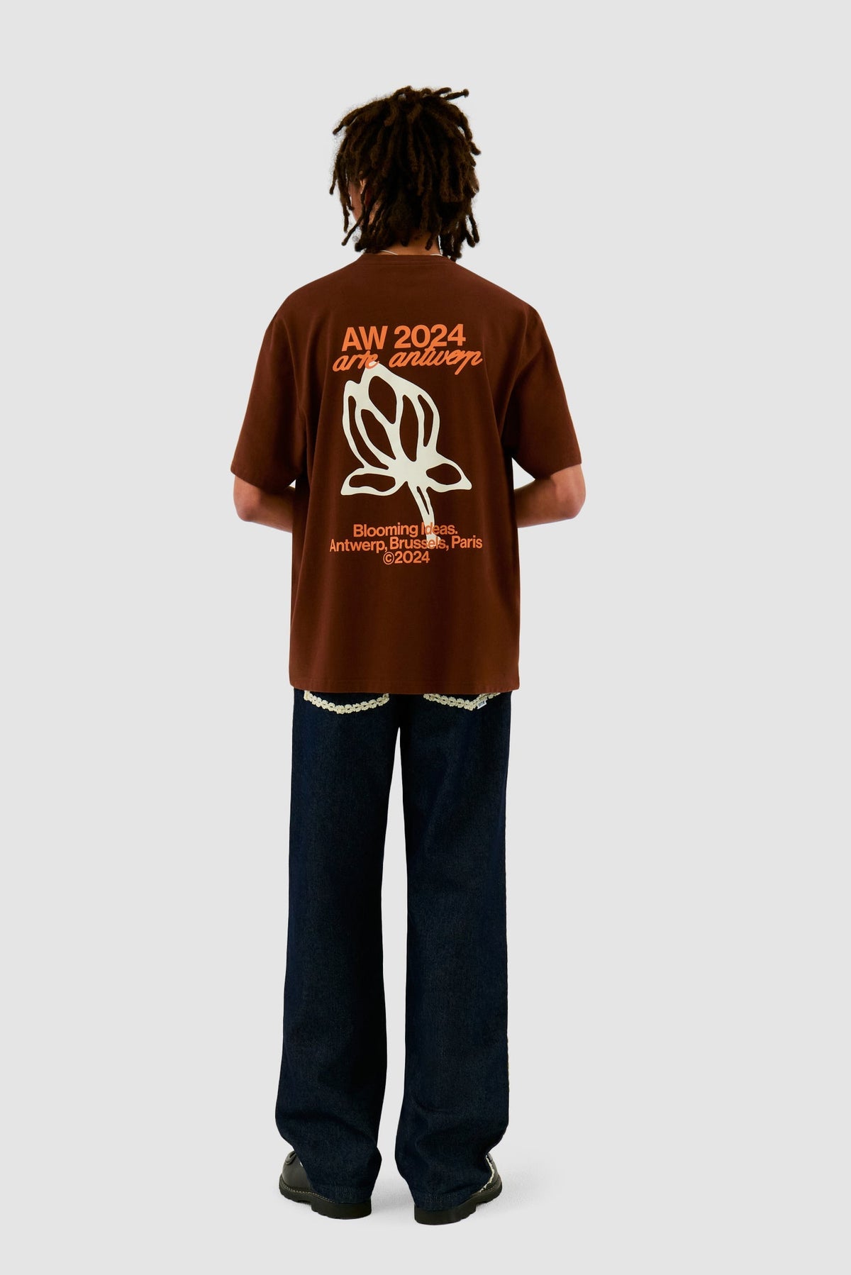 T-shirt Tulipe - Marron