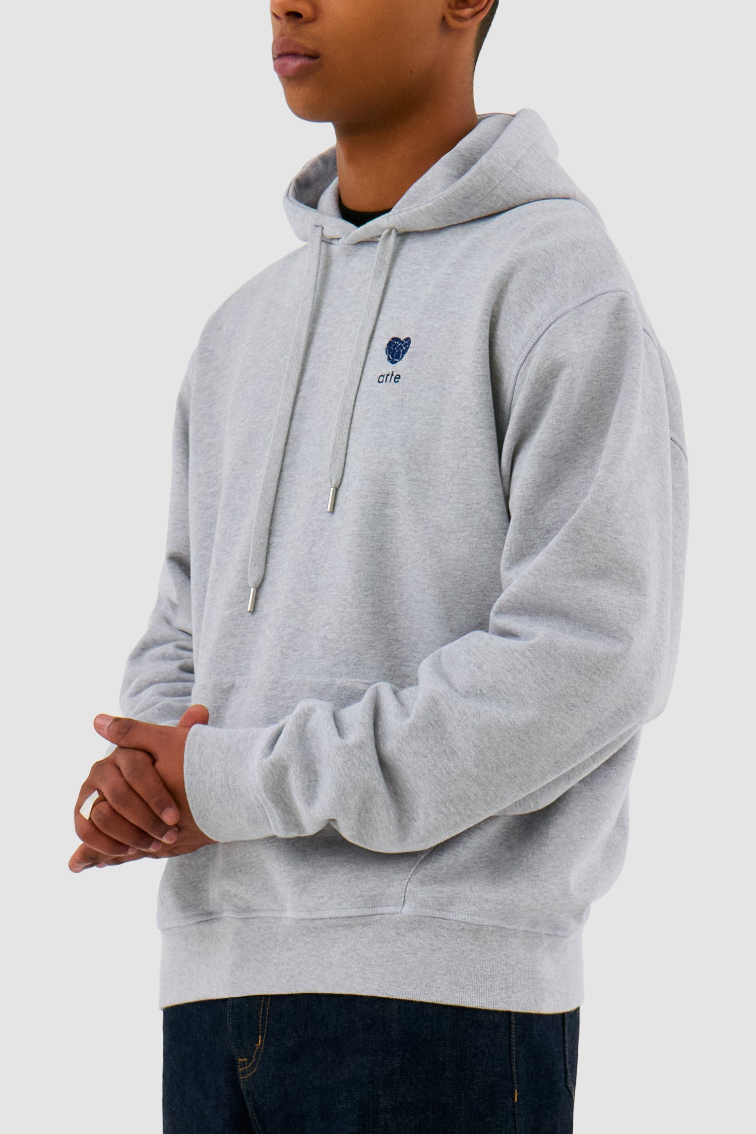 Sweat à capuche "Heart Flower" - Gris