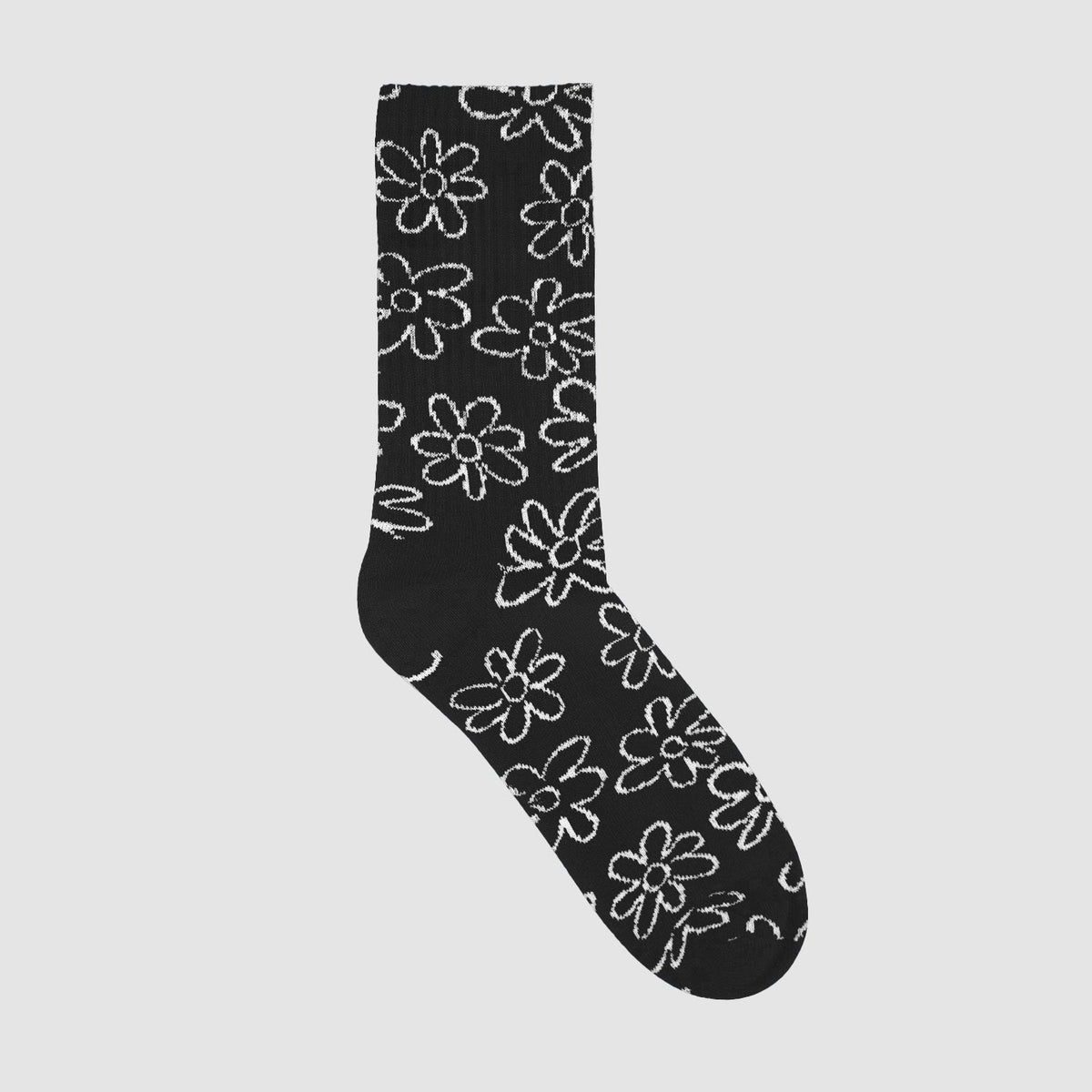 Chaussettes à motifs floraux - Noir