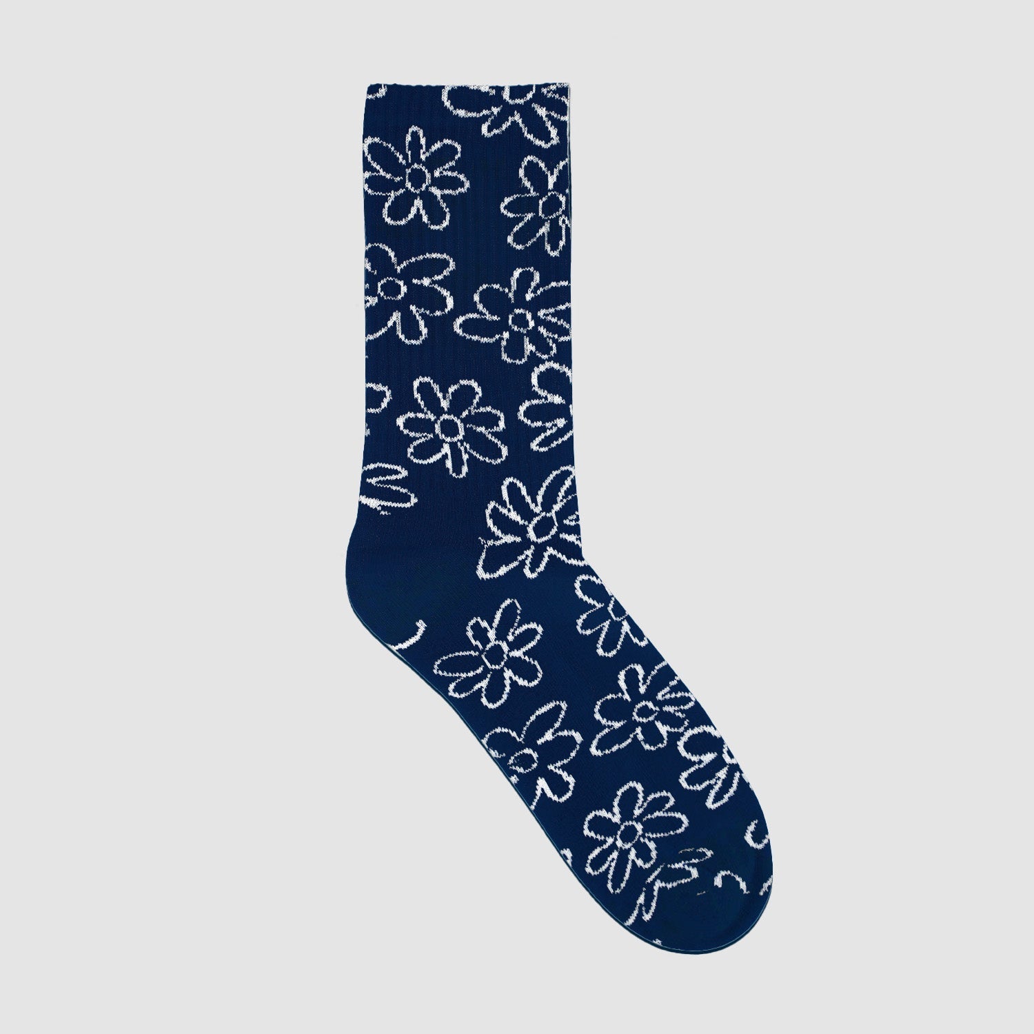 Chaussettes à motifs floraux - Marine