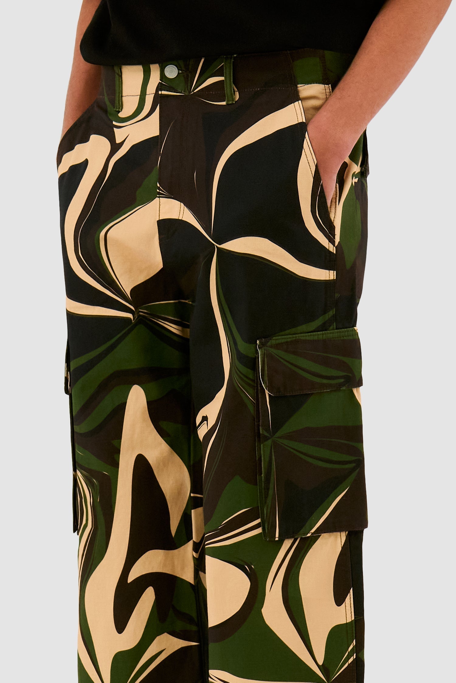 Pantalon cargo camouflage - Imprimé