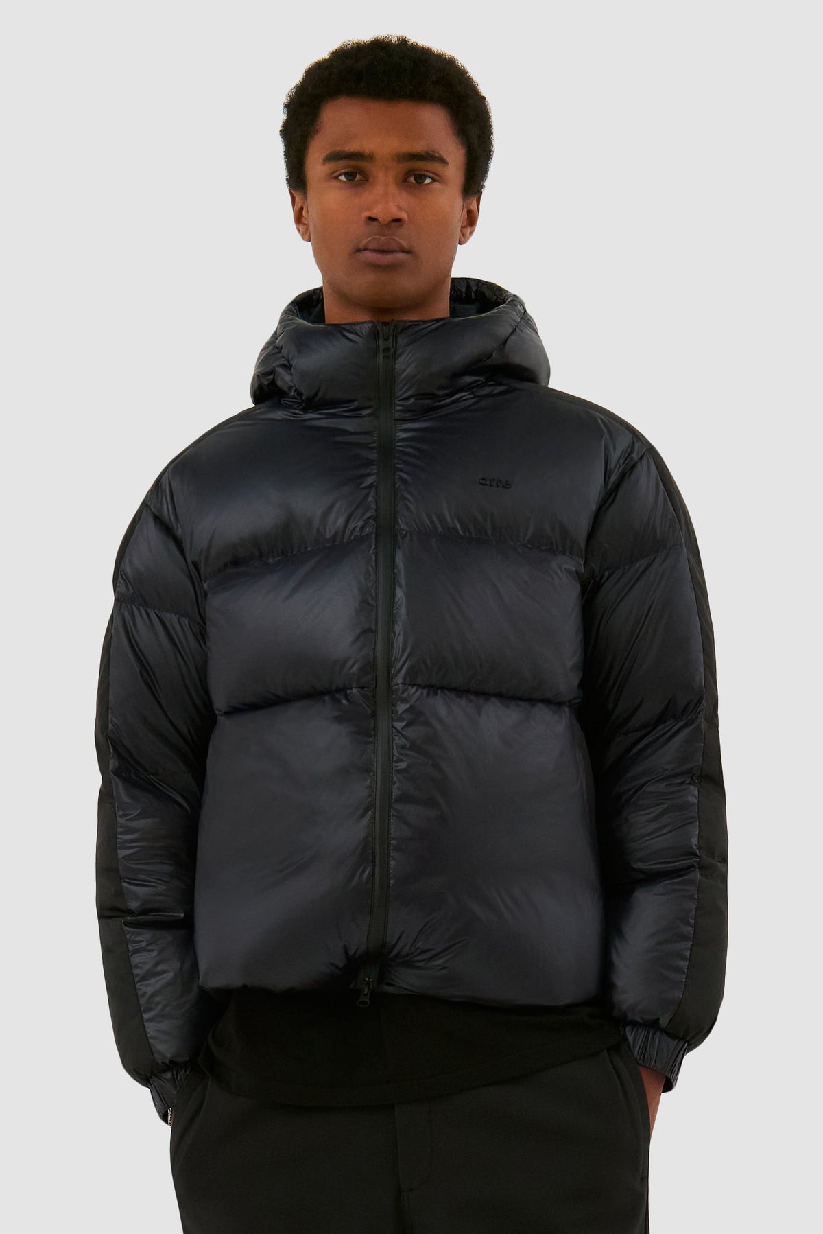 Veste polaire brillante - Noir