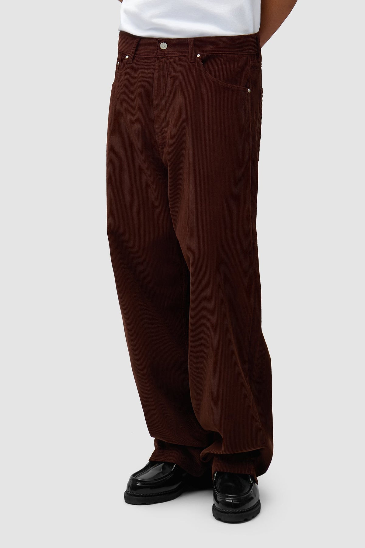 Pantalon en velours côtelé - Marron