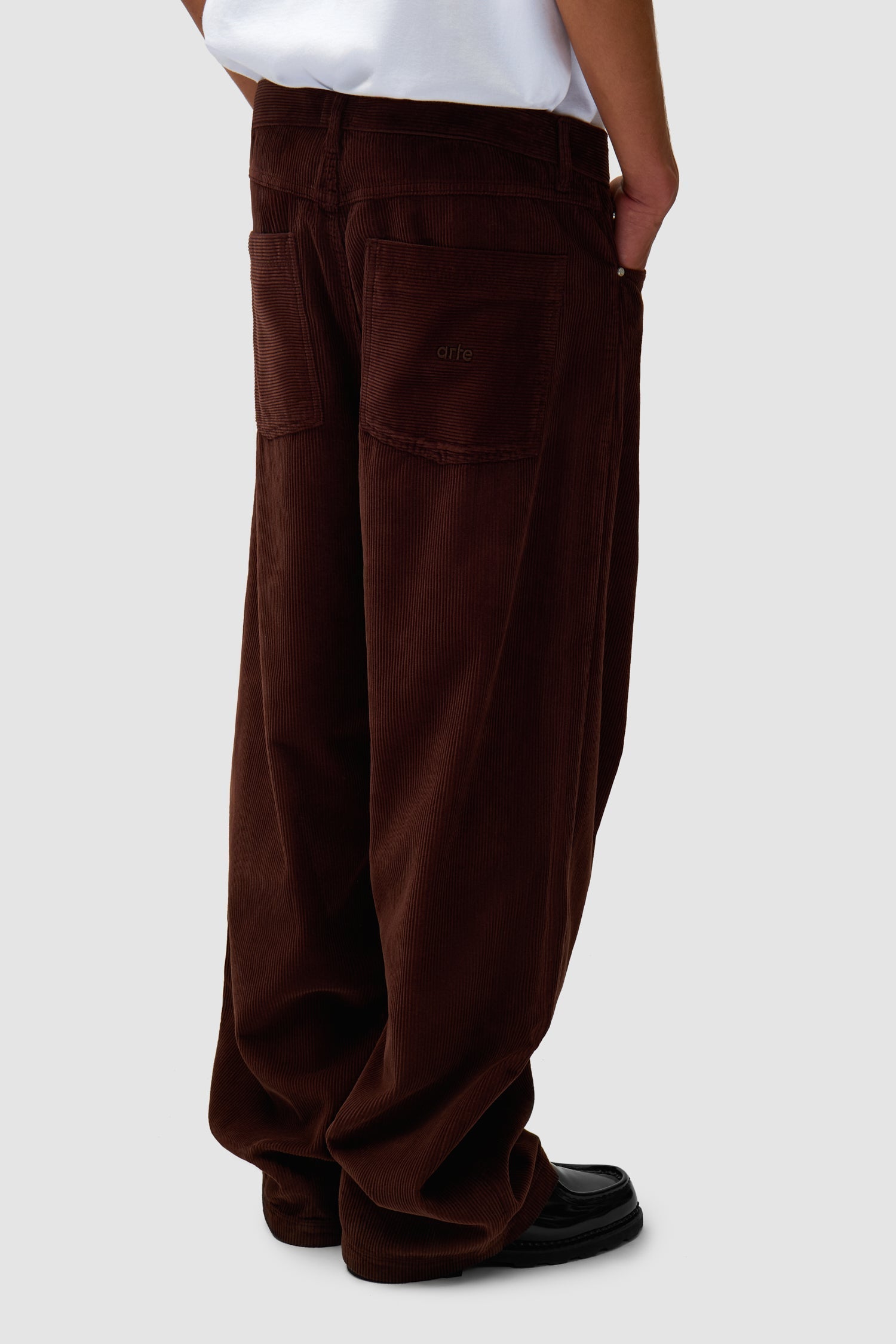 Pantalon en velours côtelé - Marron