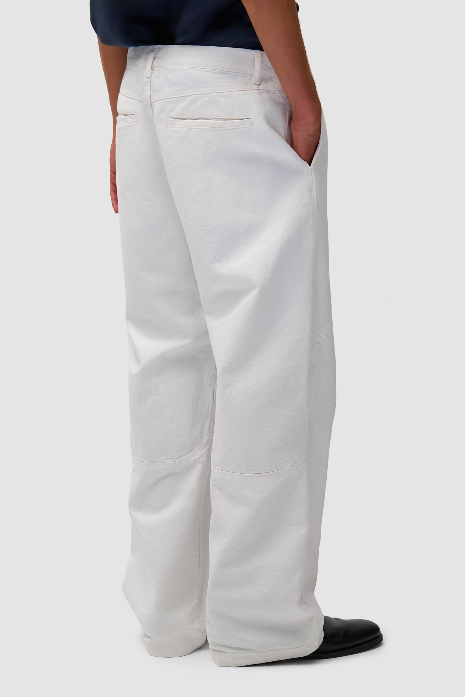 Pantalon à coupe ronde - Blanc
