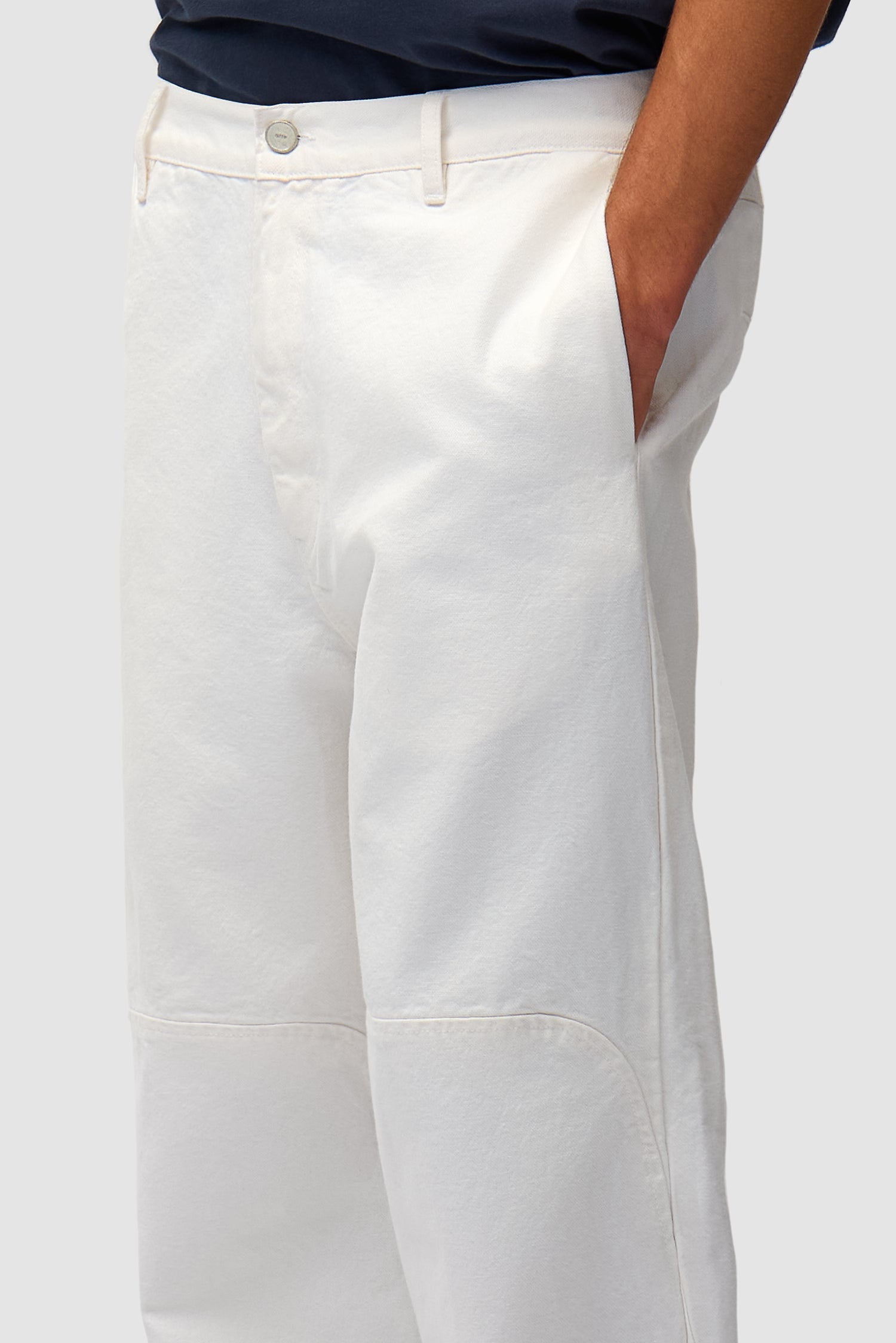 Pantalon à coupe ronde - Blanc