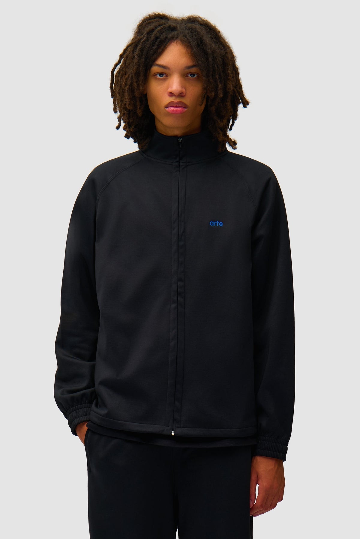 Top de survêtement cardé - Noir