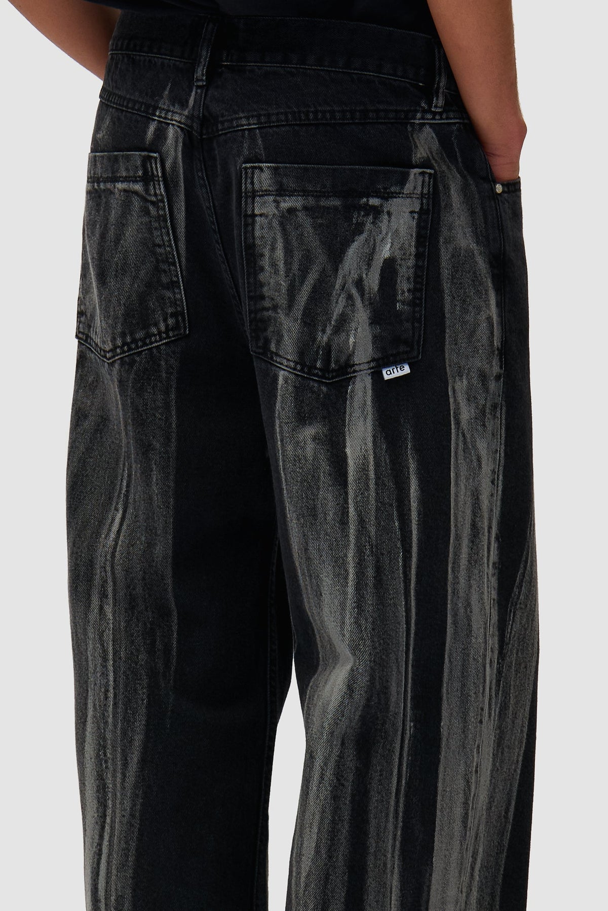 Pantalon en jean délavé - Denim noir