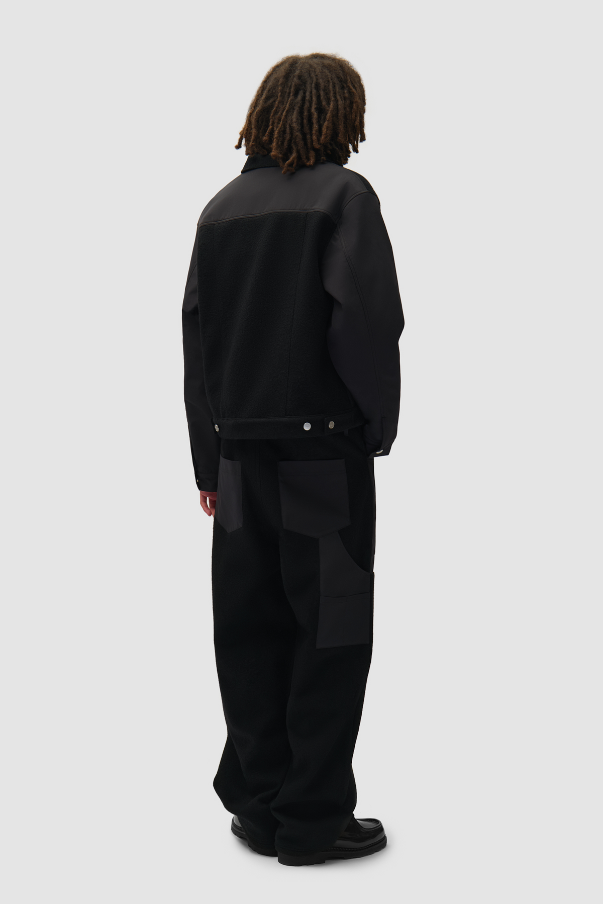 Pantalon combiné nylon/laine - Noir