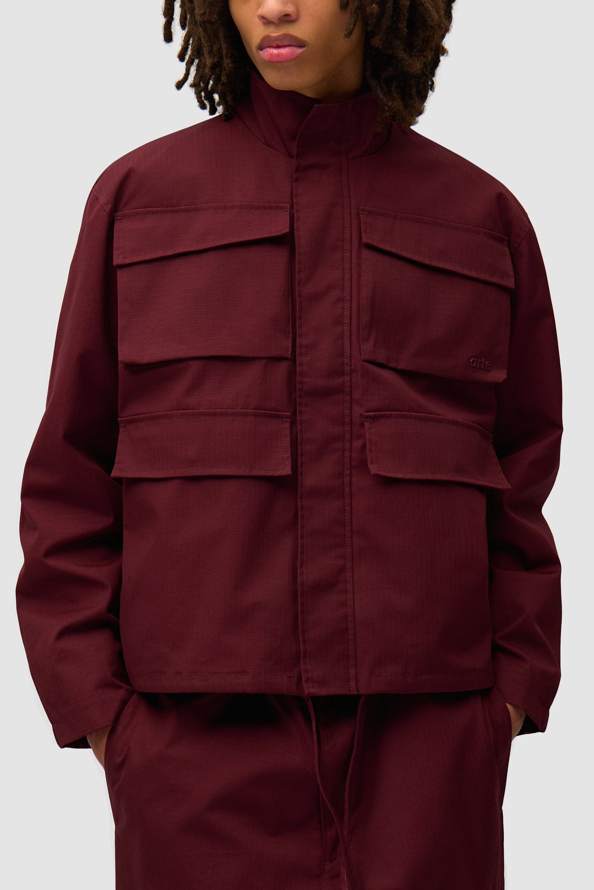 Veste Ripstop cirée - Bordeaux