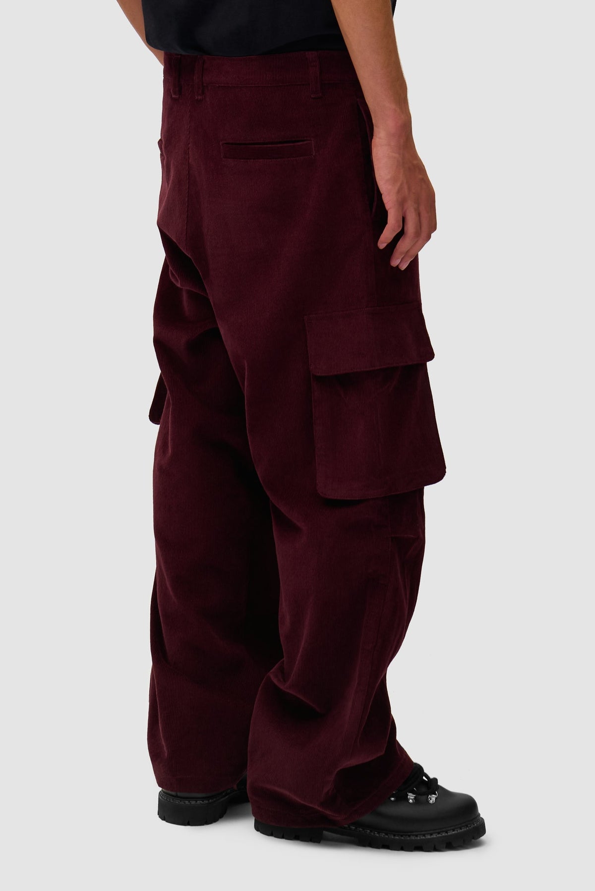 Pantalon cargo en velours côtelé - Bordeaux
