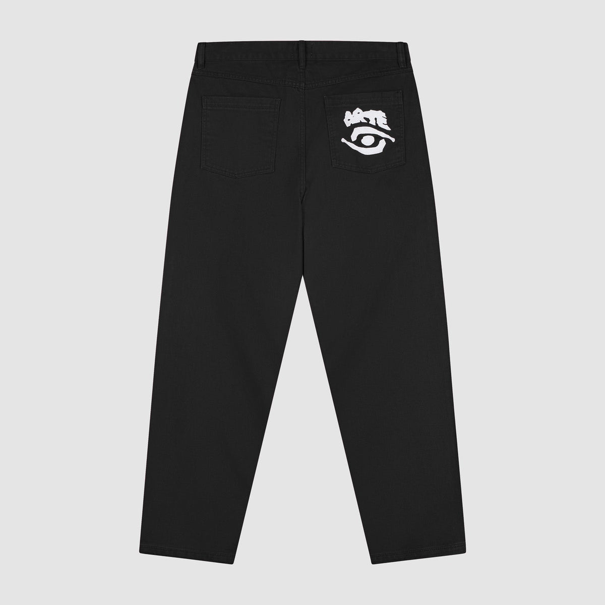 Pantalon graphique à poche arrière - Noir
