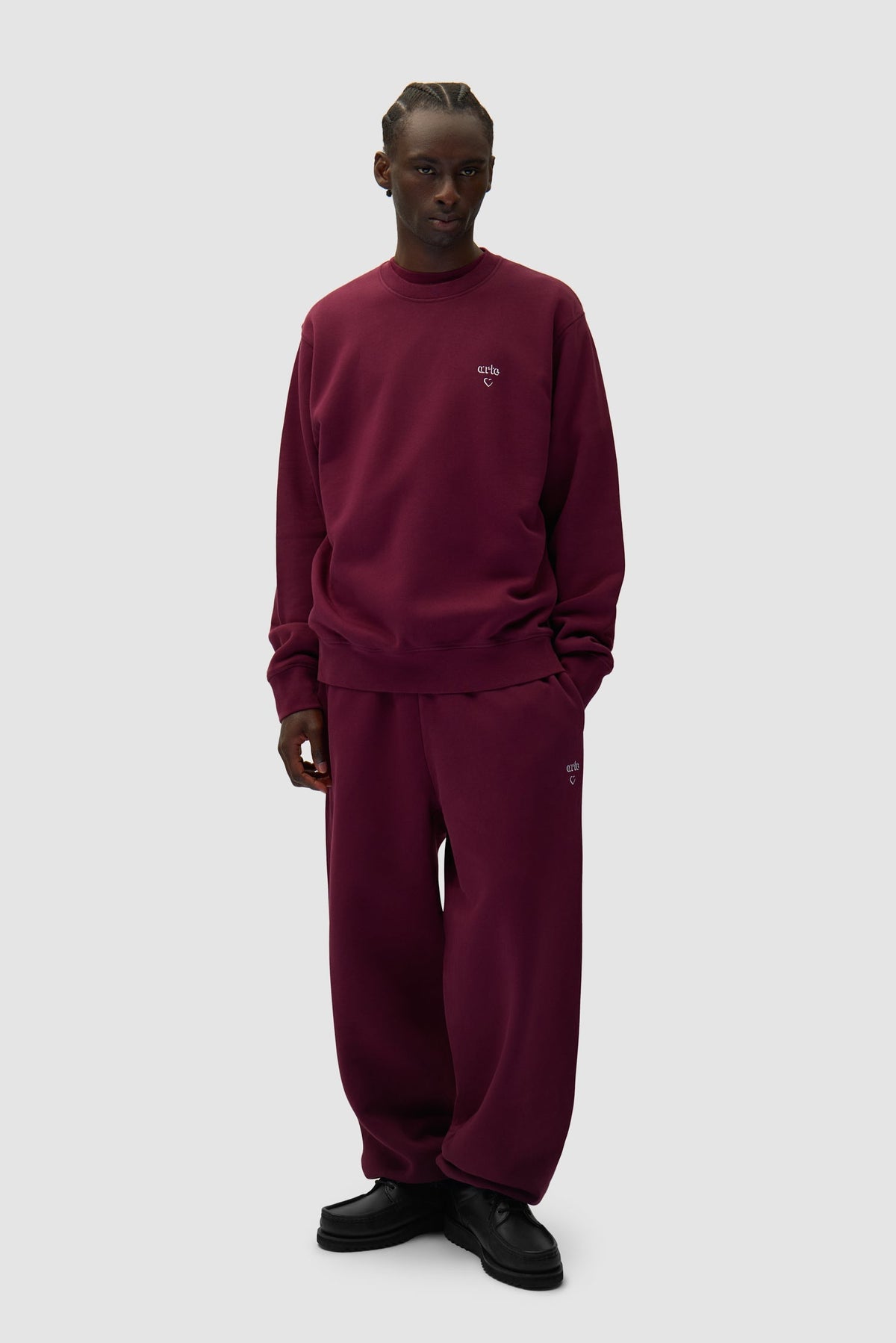 Arte Heart Crewneck - Bordeaux