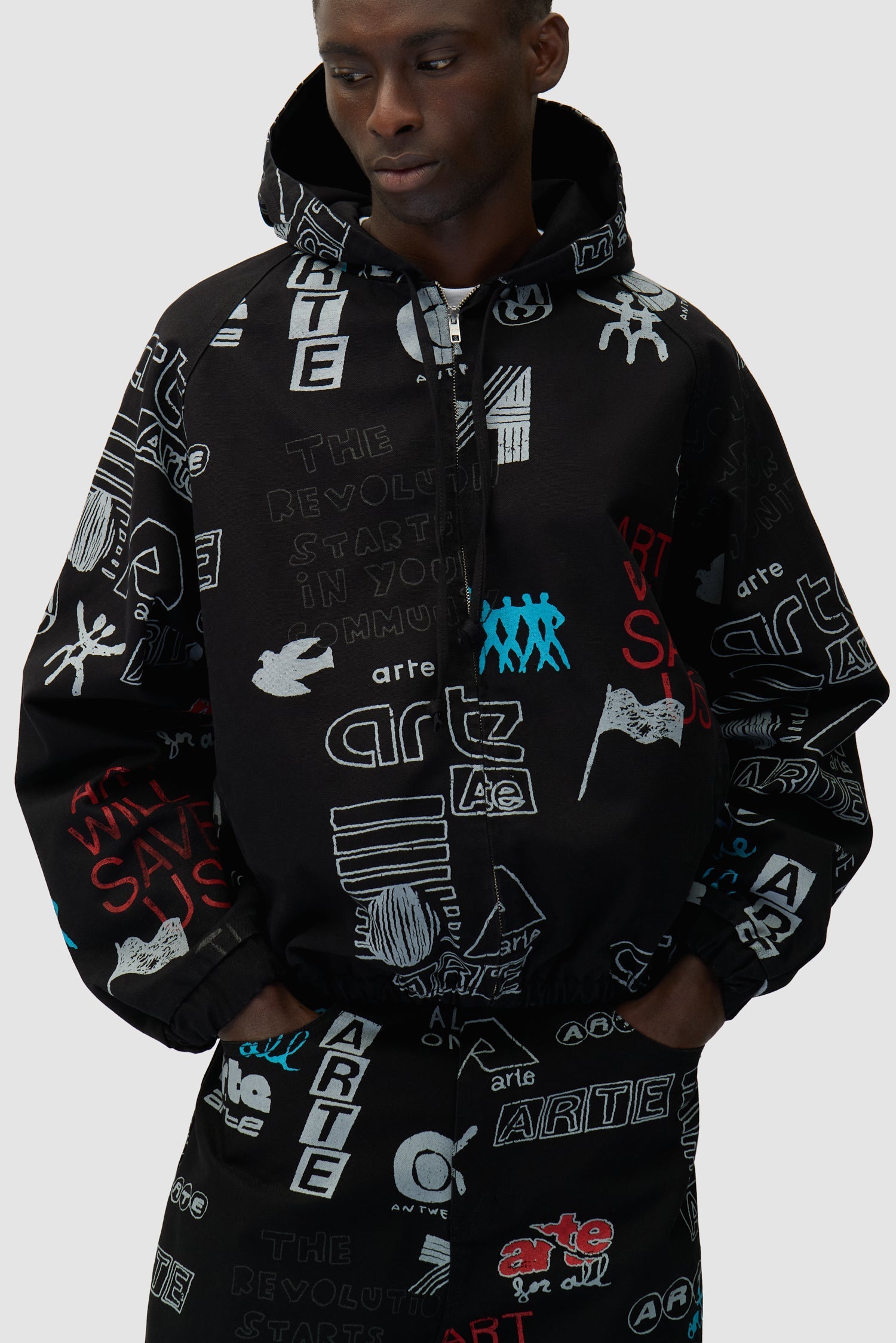 Veste Graffiti Allover - Noir