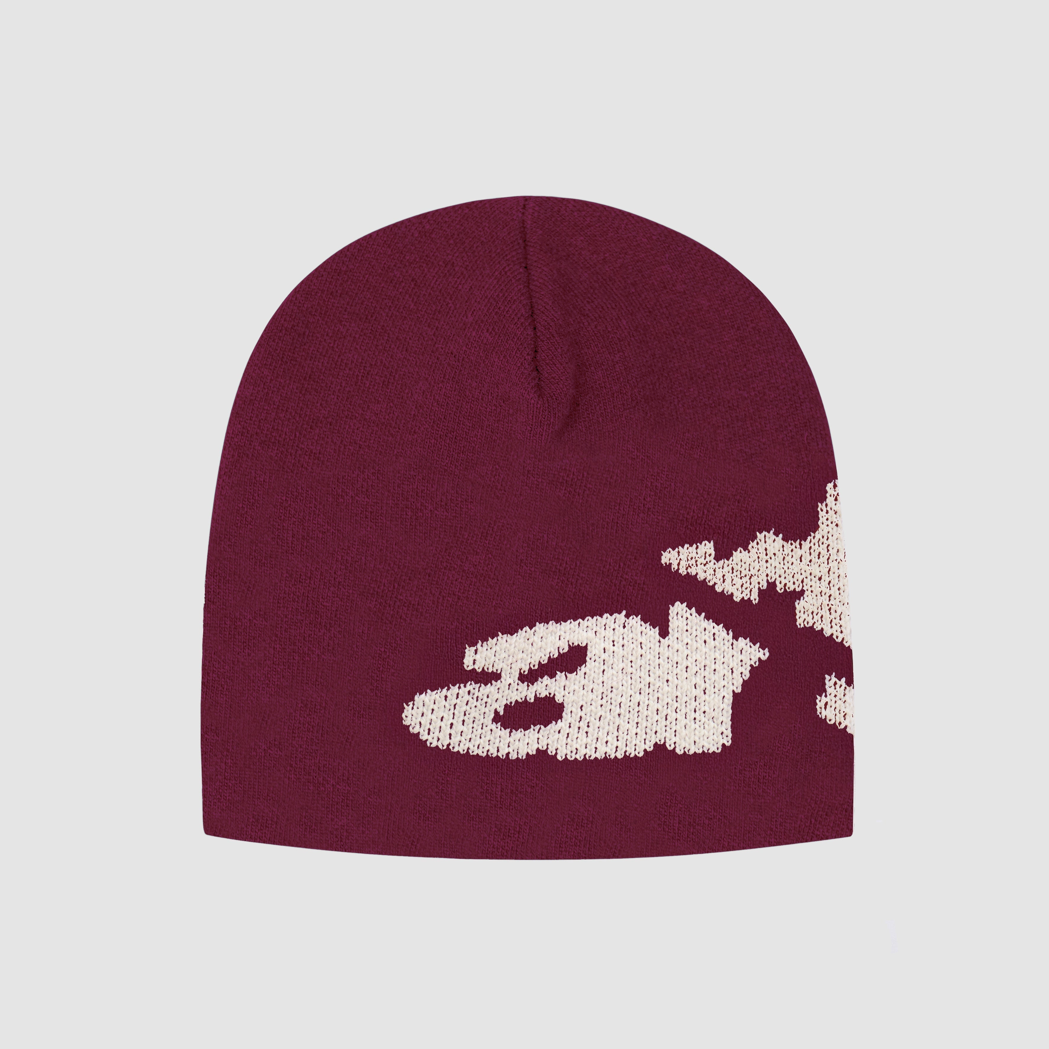 Bonnet déchiré Arte Side Beanie - Bordeaux