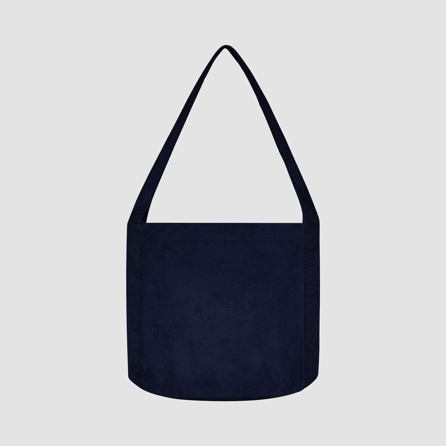 Sac bandoulière en velours côtelé - Marine