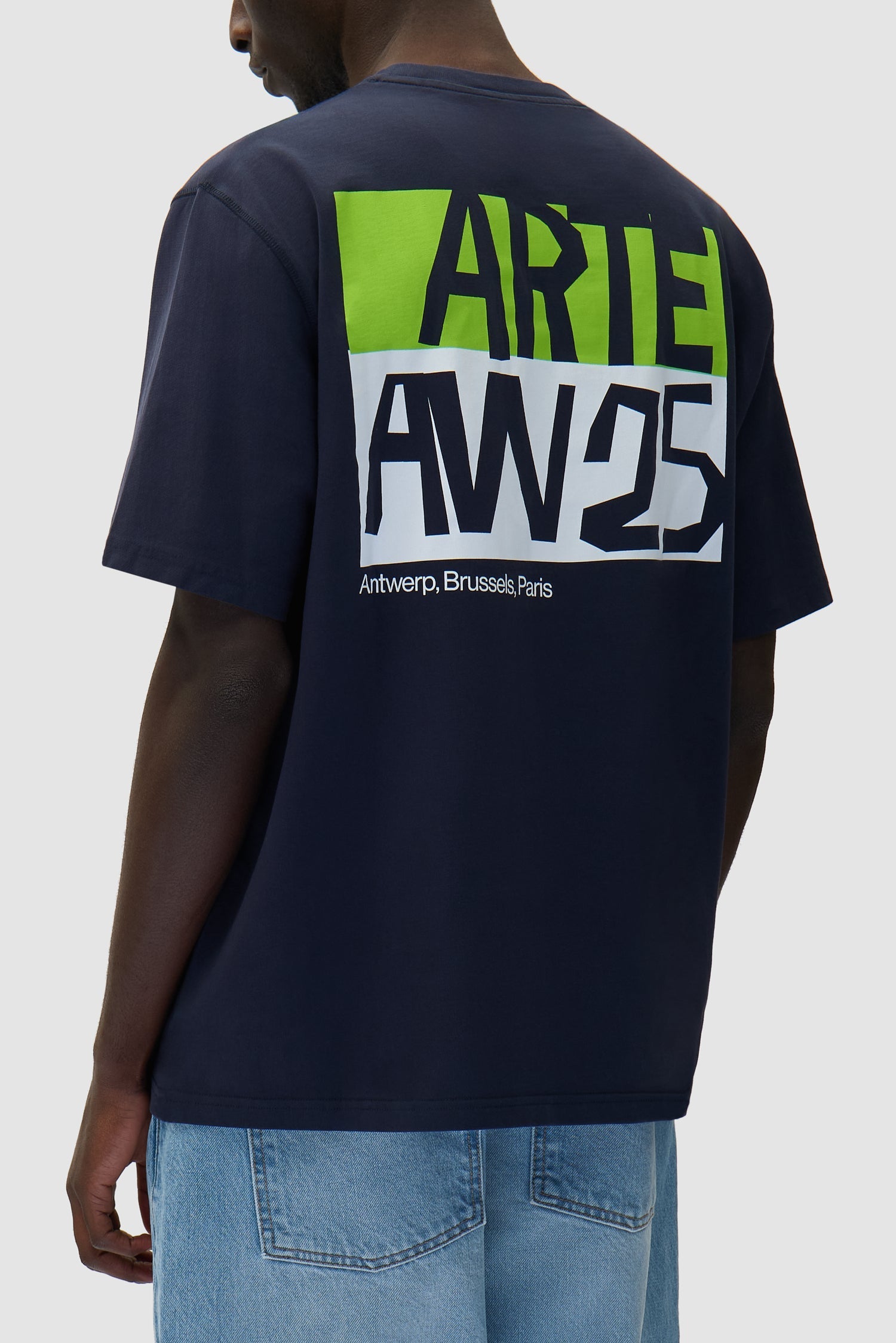 T-shirt à imprimé découpé - Navy