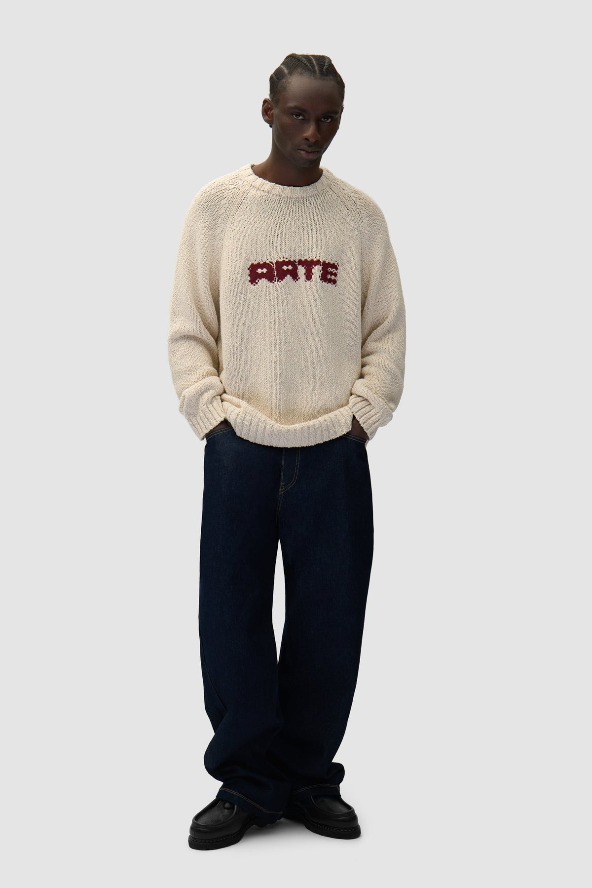 Tricot frontal Pixel - Crème