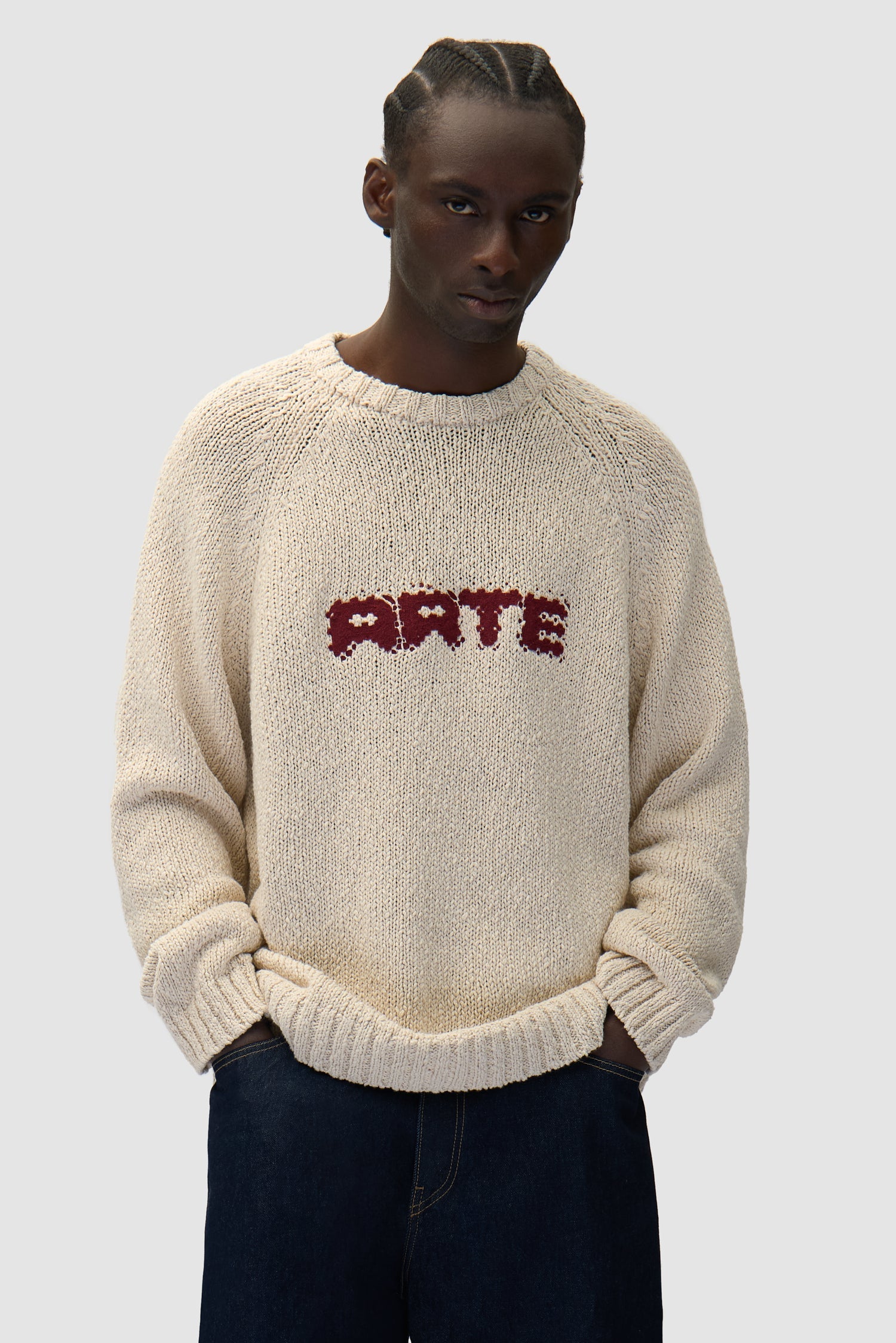 Tricot frontal Pixel - Crème